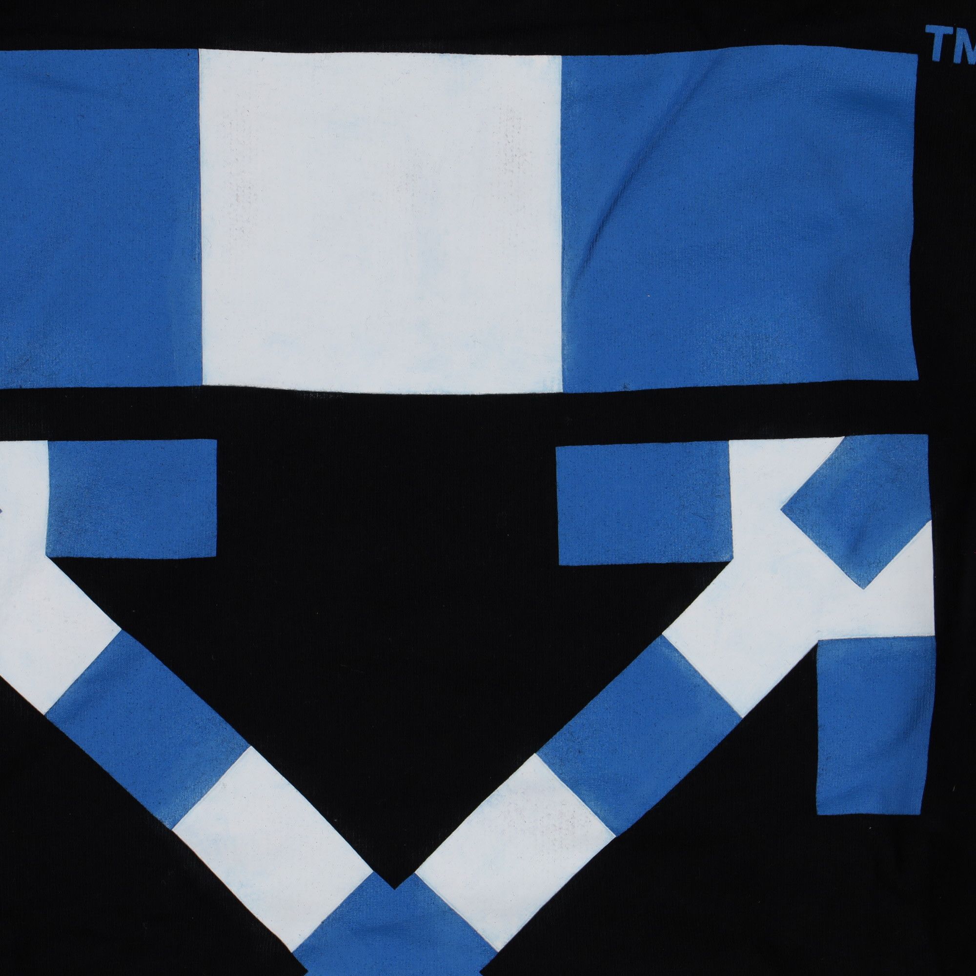 Off-White Black and Blue Checkered Arrows Logo Hoodie Size US XXS / EU 40 - 4 Thumbnail