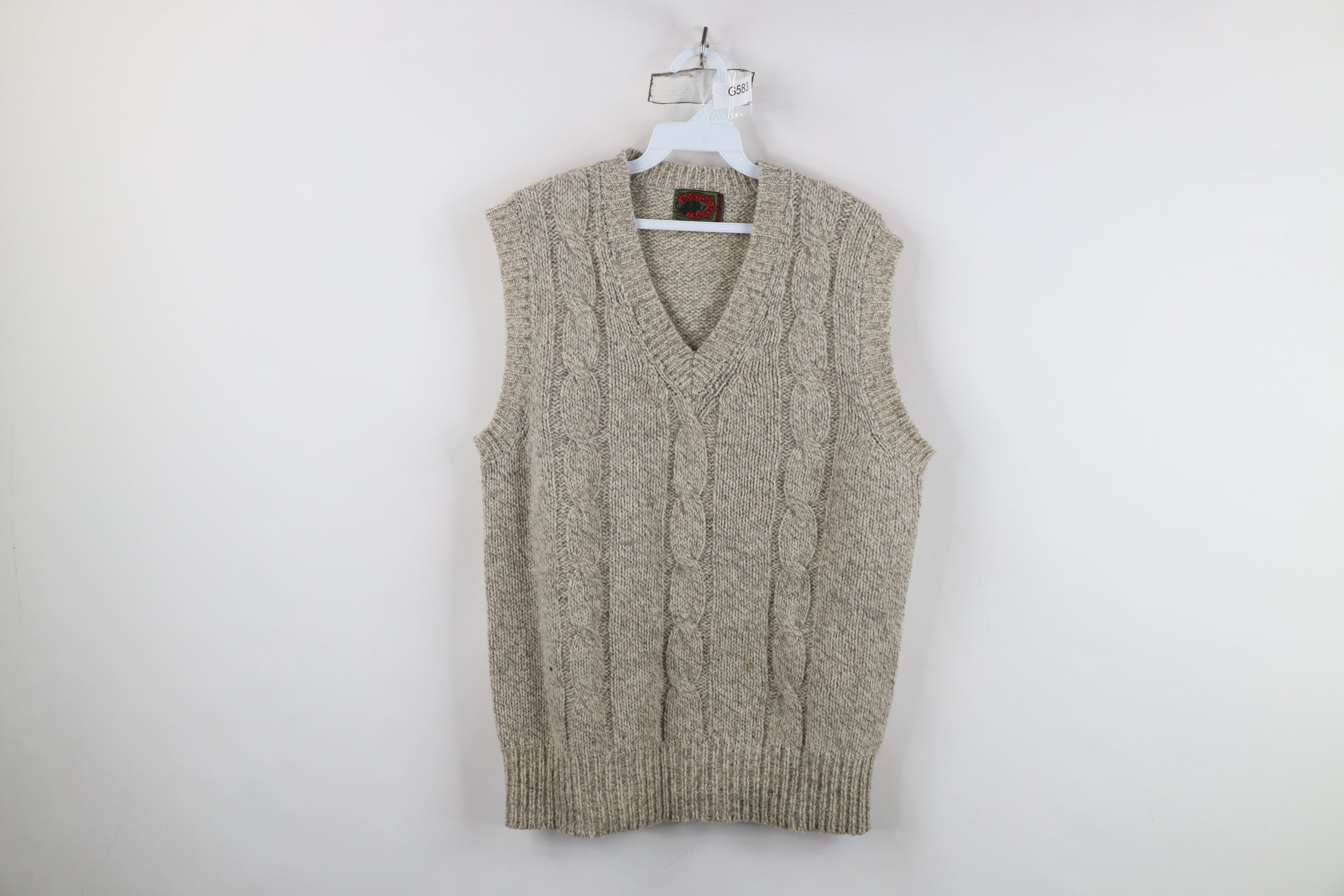 Vintage Vintage 90s Streetwear Blend Chunky Cable Knit Sweater Vest Size US XL / EU 56 / 4 - 1 Thumbnail