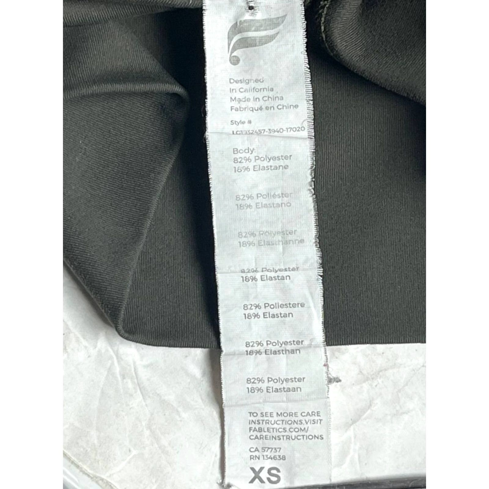 Fabletics Fabletics Leggings Women XS Military Green Athletic Pockets Activewear Size 26" / US 2 / IT 38 - 7 Thumbnail