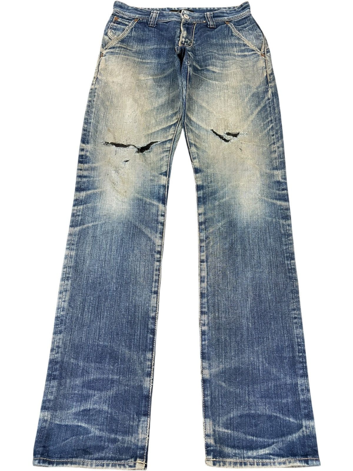 Johnbull Vintage Japanese Johnbull Mud Wash Distressed Jeans Size US 30 / EU 46 - 1 Thumbnail