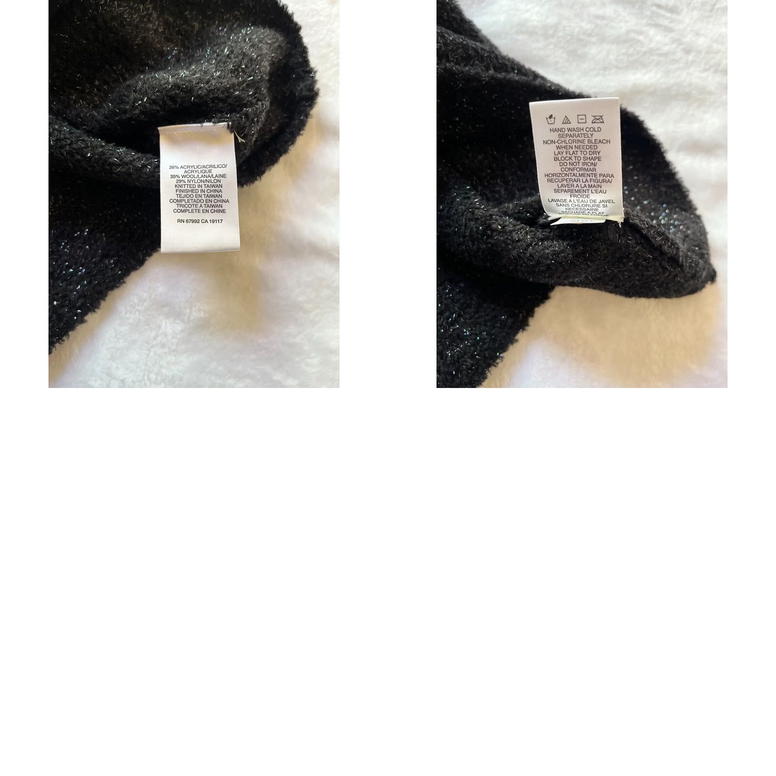 Vintage Sigrid Olsen Womens Sweater Small Black Mock Neck Short Sleeve Knitted Metallic Size S / US 4 / IT 40 - 8 Thumbnail