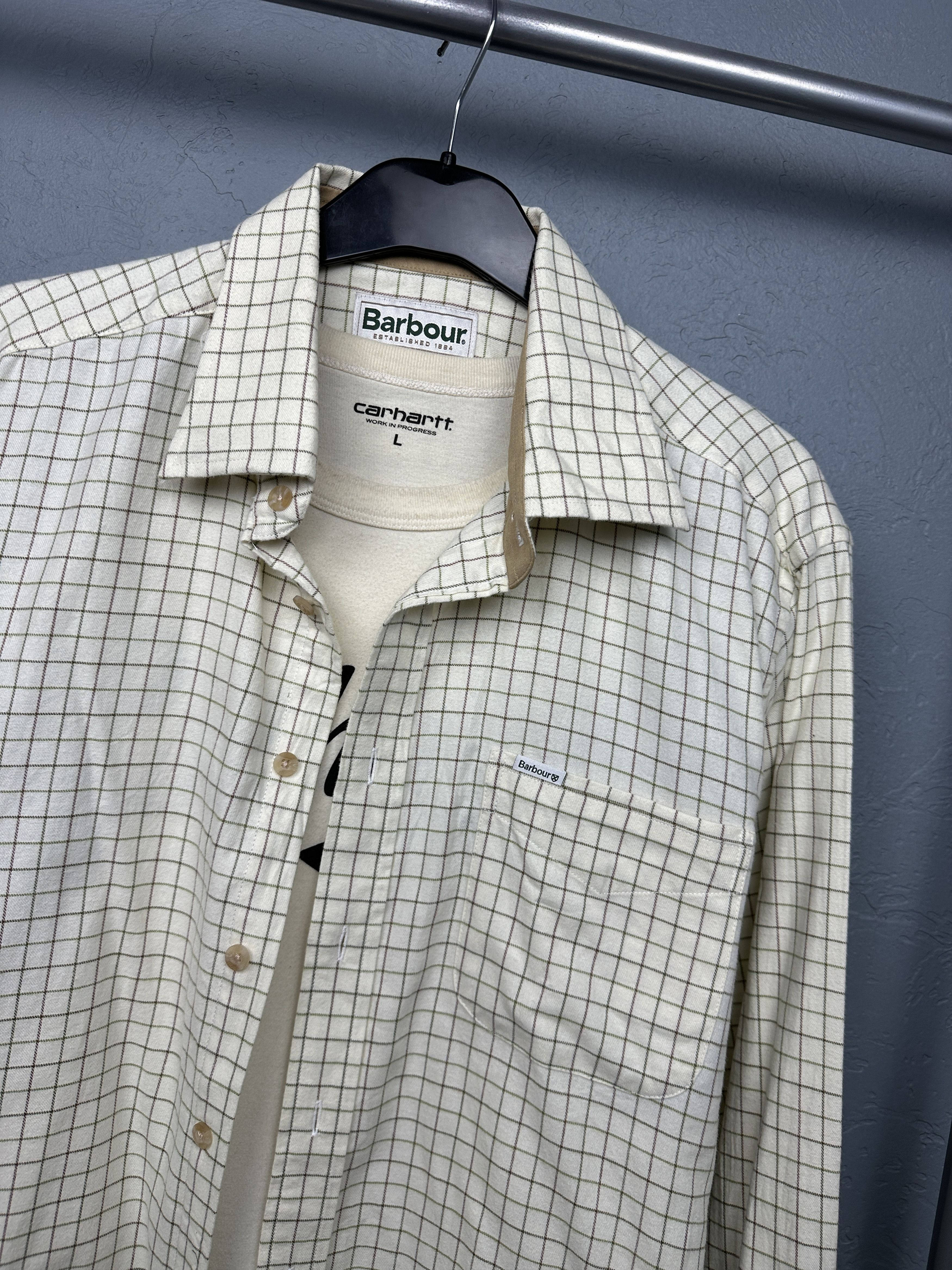 Barbour Barbour Vintage Mens Flannel Check Shirt Size US L / EU 52-54 / 3 - 2 Thumbnail