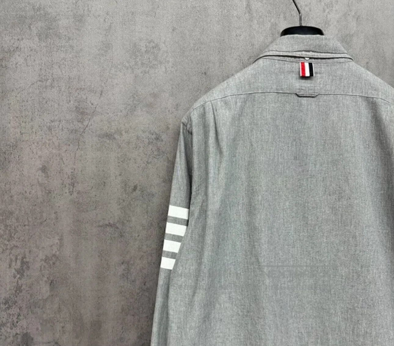 Thom Browne classic gray long sleeve shirt by thombrowne. Size US M / EU 48-50 / 2 - 3 Thumbnail