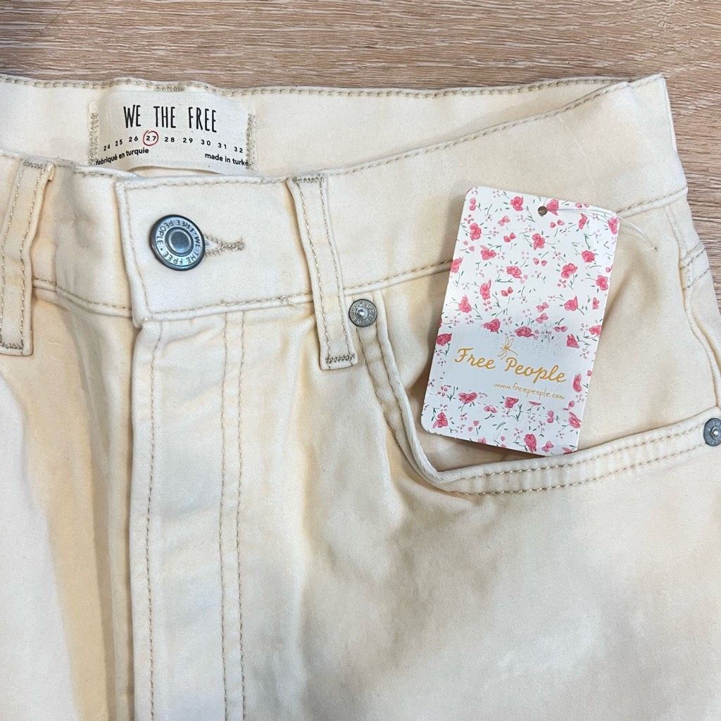 Free People Free People x We the Free, Pearl Velvet Skinny Pants, Raw An Size 27" / US 4 / IT 40 - 6 Thumbnail
