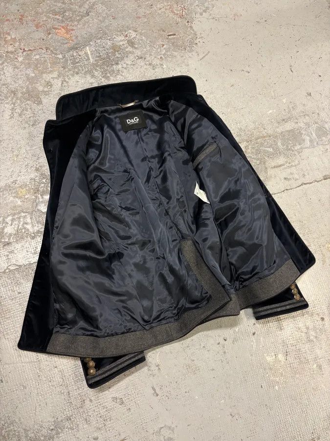 Dolce & Gabbana AW2009 Dolce & Gabbana Grey & Navy Napoleon Officer Wool Jacket Size 42R - 8 Thumbnail