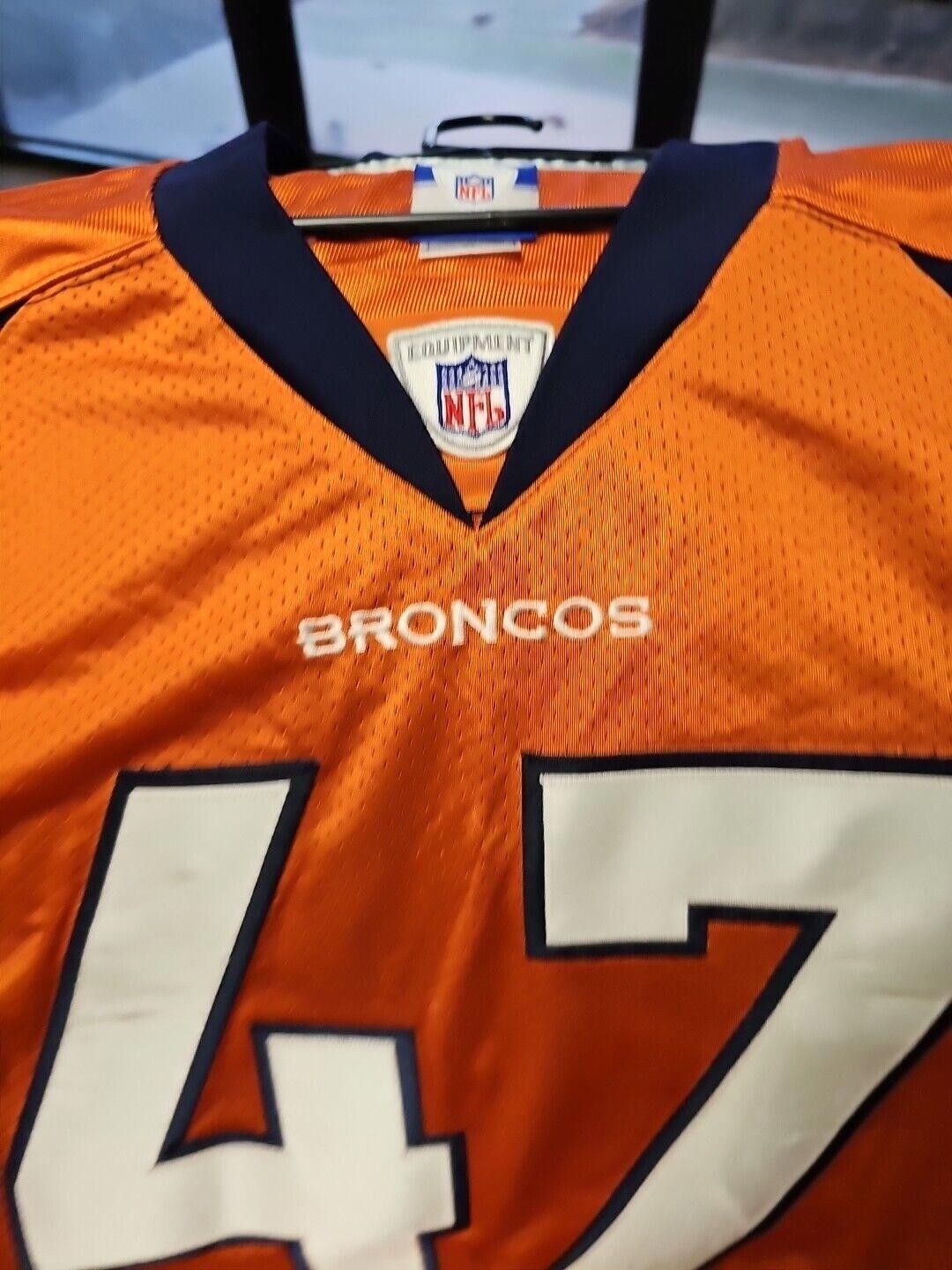 Reebok Broncos Jersey Reebok John Lynch #47 Stitched On Field XL Size ONE SIZE - 3 Thumbnail