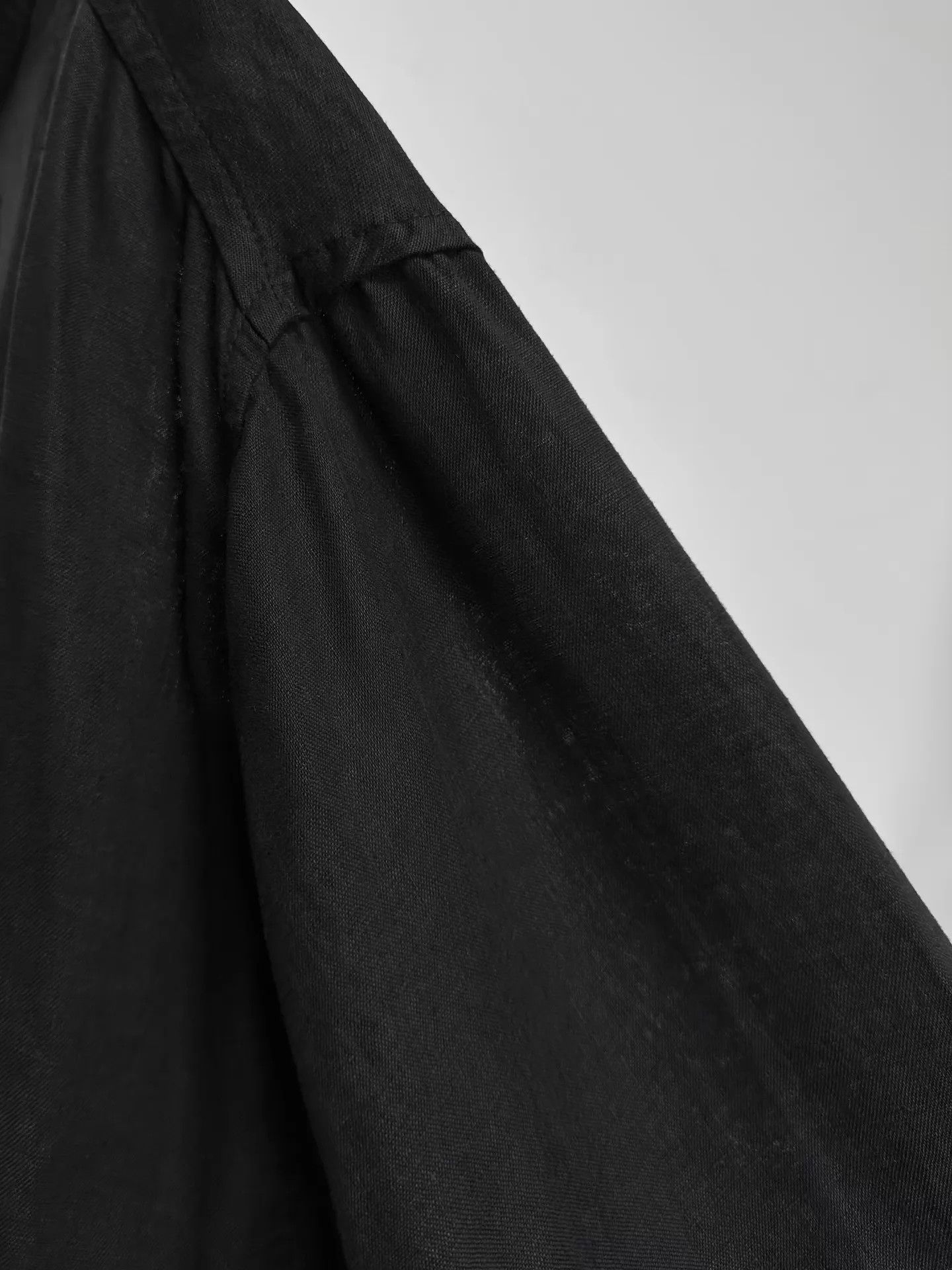 Other Chez VIDALENC Hand-Dyed Black Linen Oversize Overcoat Size US S / EU 44-46 / 1 - 6 Thumbnail