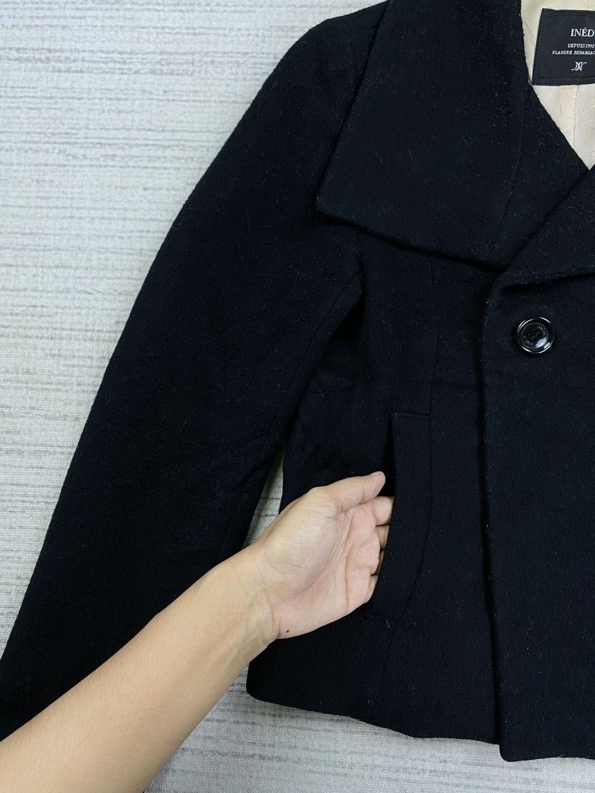 Yohji Yamamoto Vintage Yohji Yamamoto Ined Double Collar Wool Crop Jacket Size M / US 6-8 / IT 42-44 - 5 Thumbnail