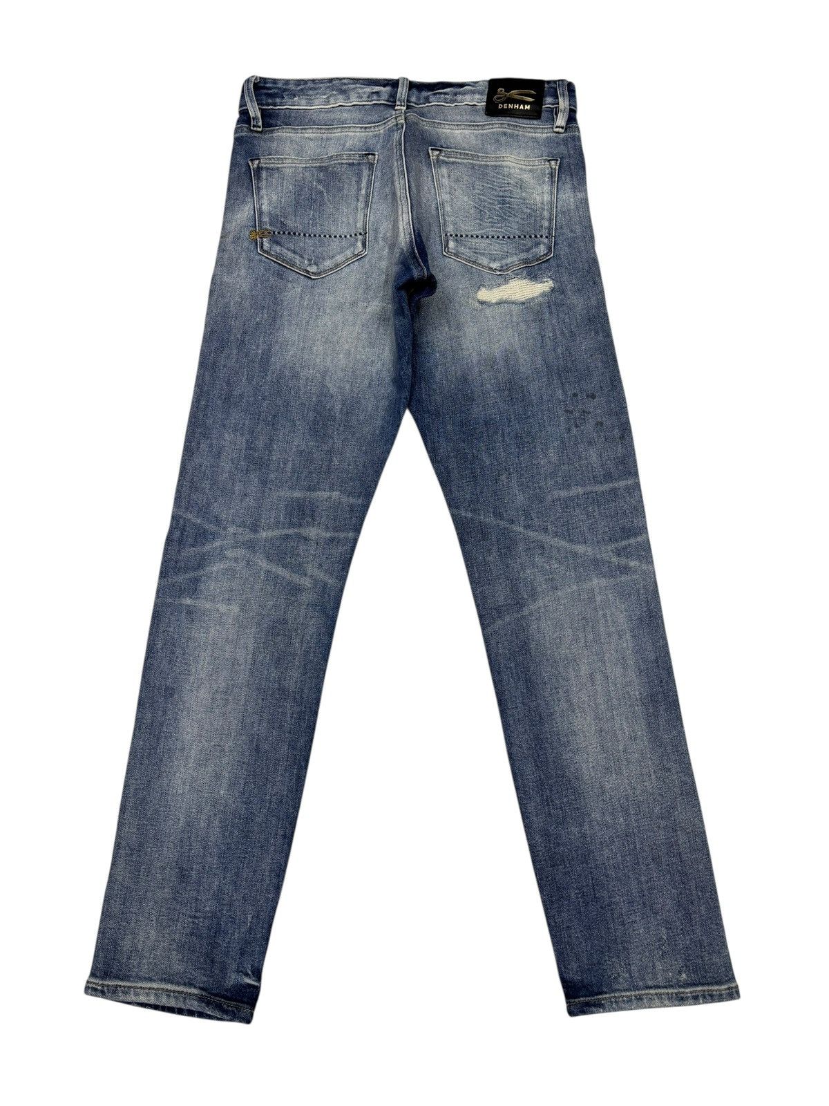 DENHAM Vintage Denham Half Selvedge Patchwork Distressed Denim Jean Size US 29 - 2 Thumbnail