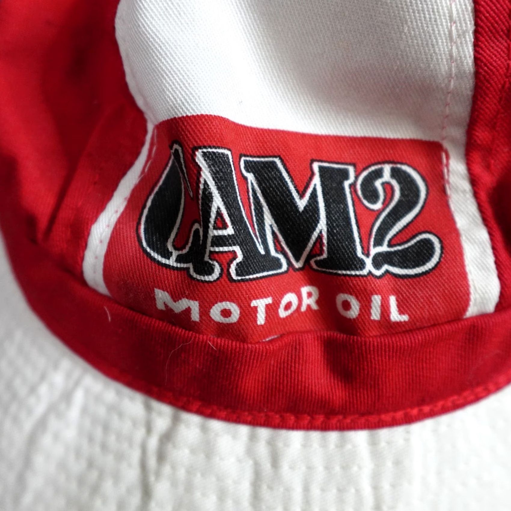 Vintage VINTAGE American Vintage Cam2 Motor Oil Bucket Hat White Red Unisex Adults Adjustable Small? Size ONE SIZE - 2 Thumbnail