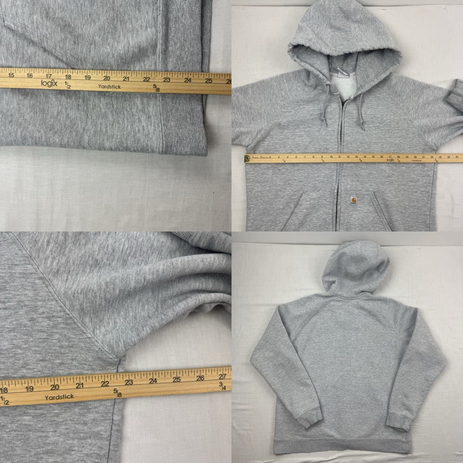 Carhartt VINTAGE Carhartt Full Zip Hoodie Womens XL Gray Pockets Workwear Relaxed Sweatshirt Clothing Size XL / US 12-14 / IT 48-50 - 8 Thumbnail
