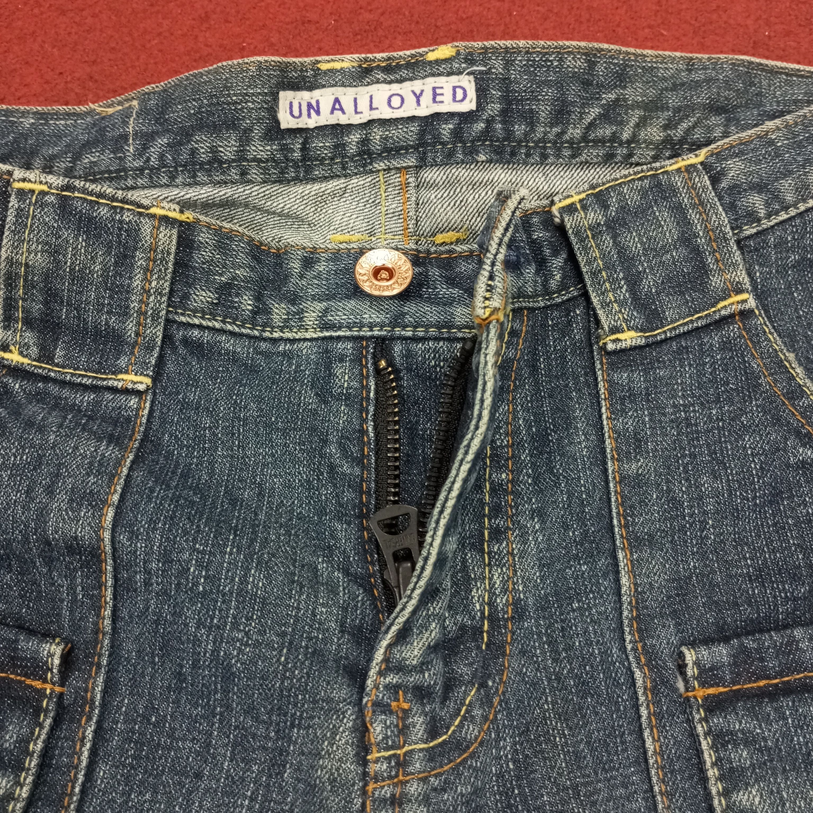 Japanese Brand Unalloyed Fashion Bush Jeans Style Streetwear Rock Punk Size 32" / US 10 / IT 46 - 12 Thumbnail