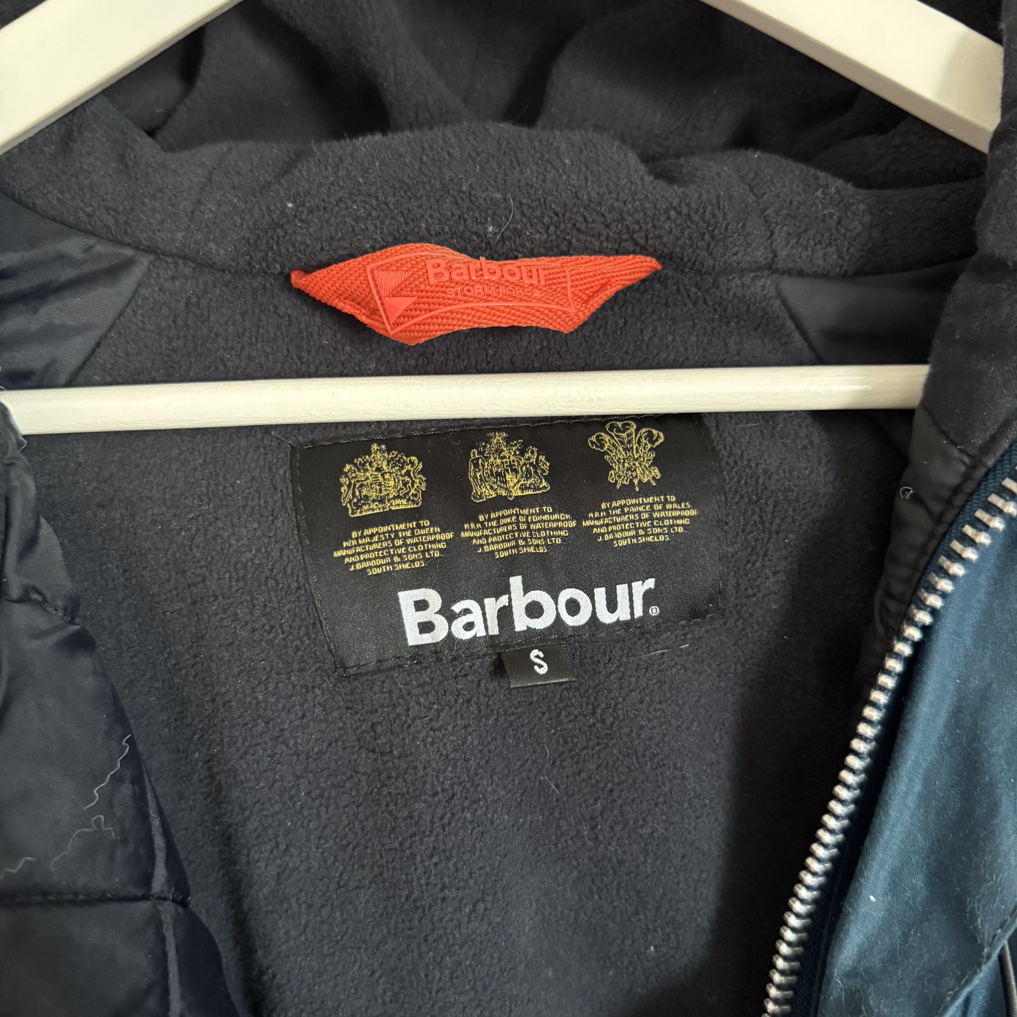 Barbour Men's BARBOUR FENTON Storm System Waxed Blue Warm Jacket S Size US S / EU 44-46 / 1 - 16 Thumbnail