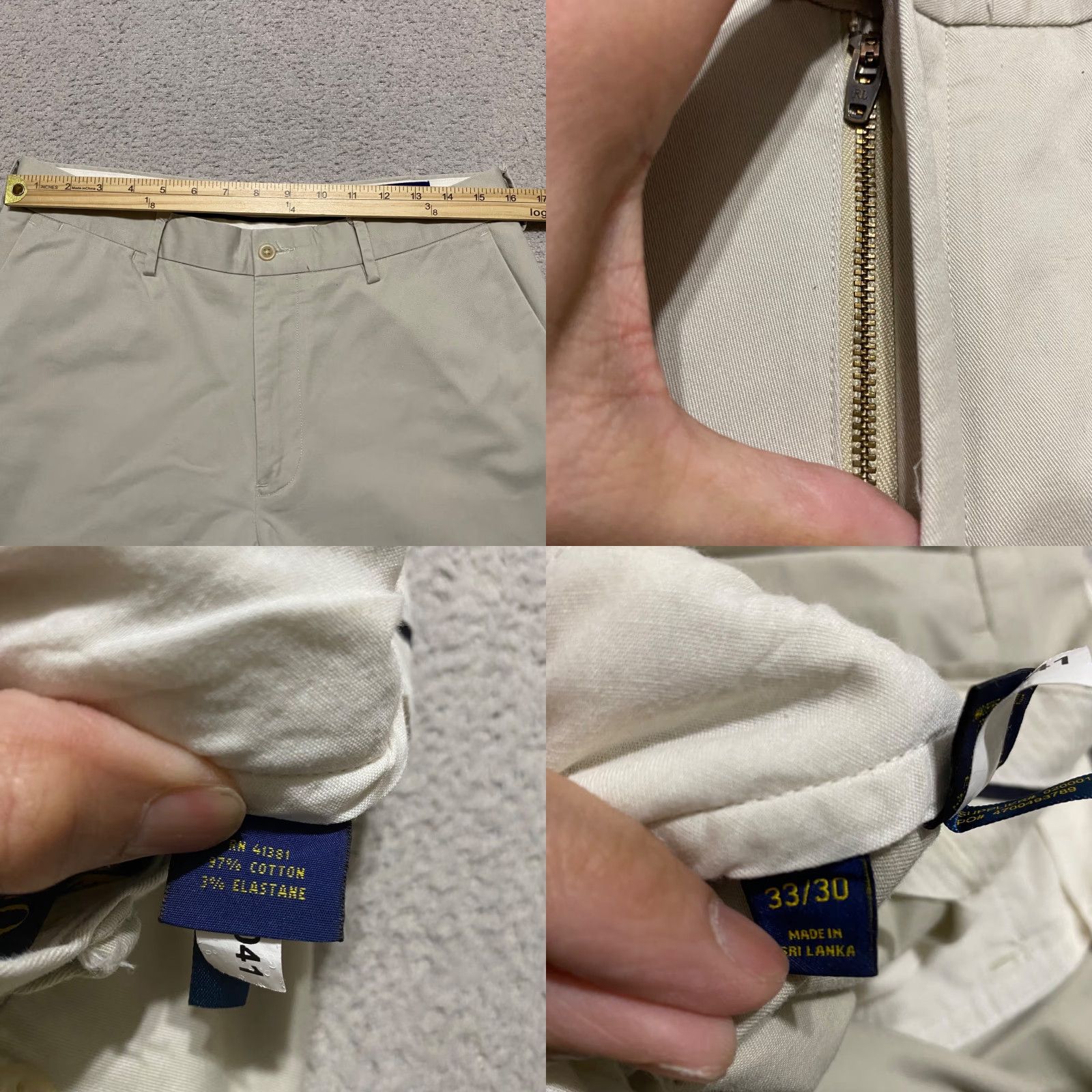 Polo Ralph Lauren Polo Ralph Lauren Pants Mens 33x30 Beige Chino Cotton Straight Mid Rise Classic Size US XS / EU 42 / 0 - 8 Thumbnail