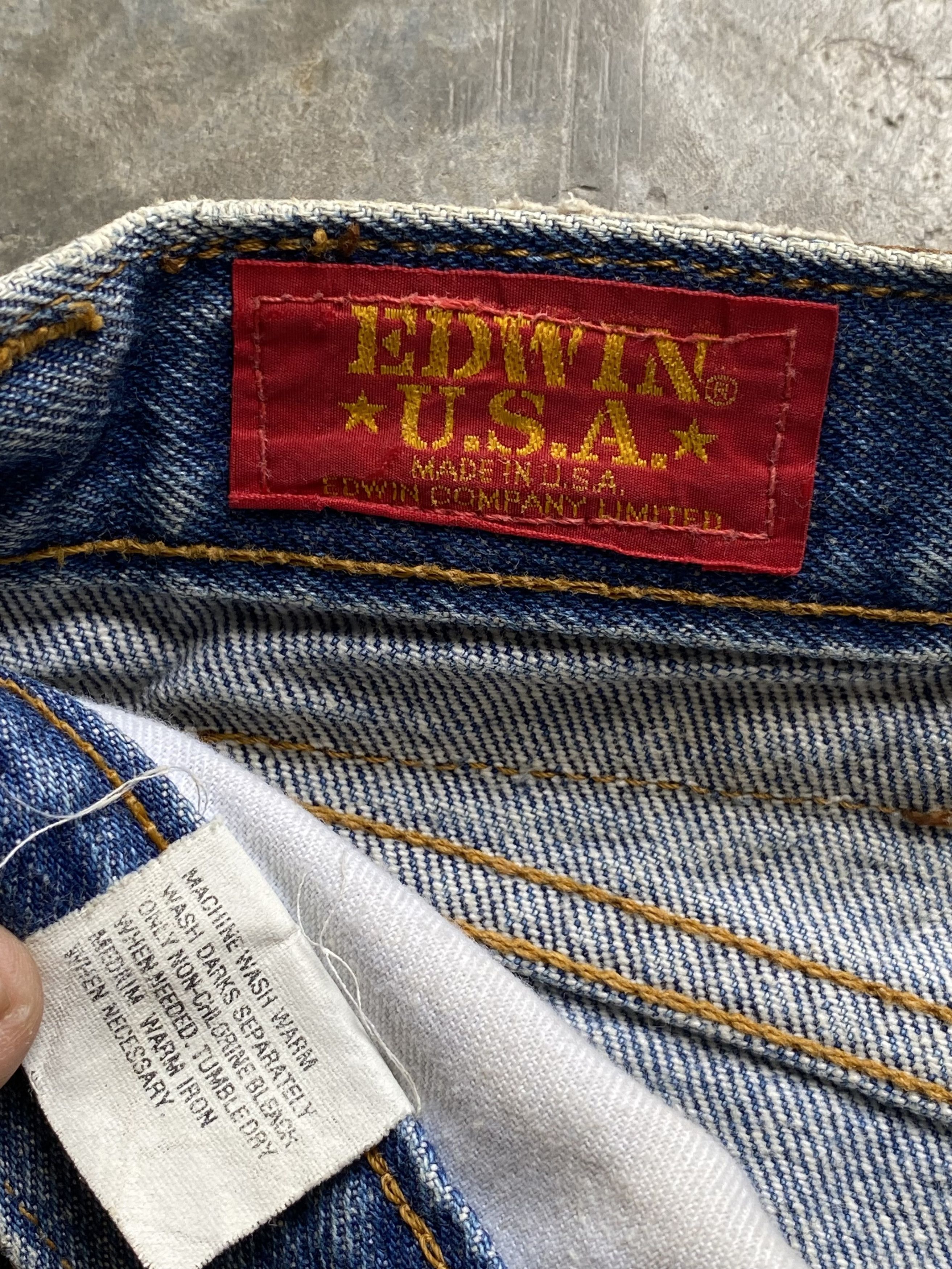 Edwin Vintage Edwin Acid Wash Faded USA Jeans Size US 30 / EU 46 - 15 Thumbnail