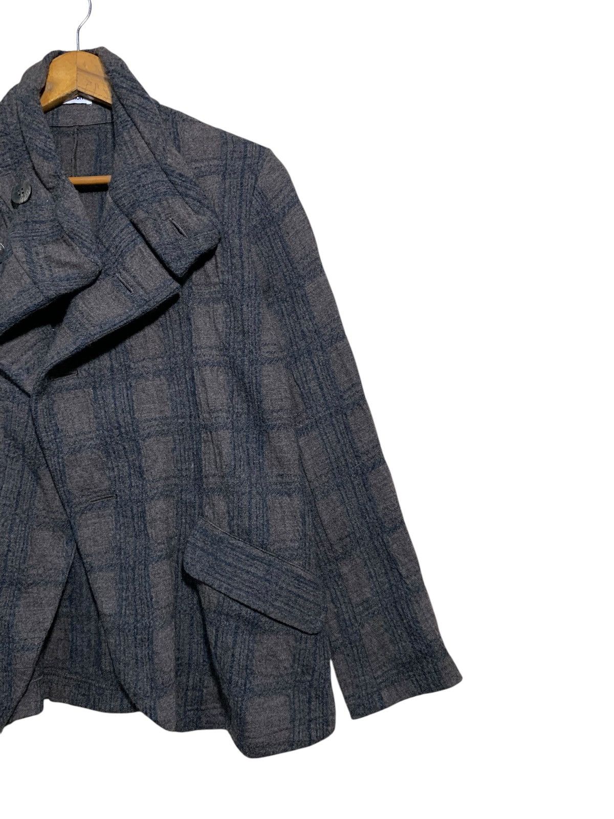 Issey Miyake 🔥ISSEY MIYAKE PLANTATION WOOL TARTANS JACKET Size M / US 6-8 / IT 42-44 - 3 Thumbnail