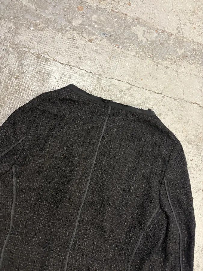 Prada FW2008 Prada Black Bouclé Chain-Front Blazer Jacket Size S / US 4 / IT 40 - 6 Thumbnail