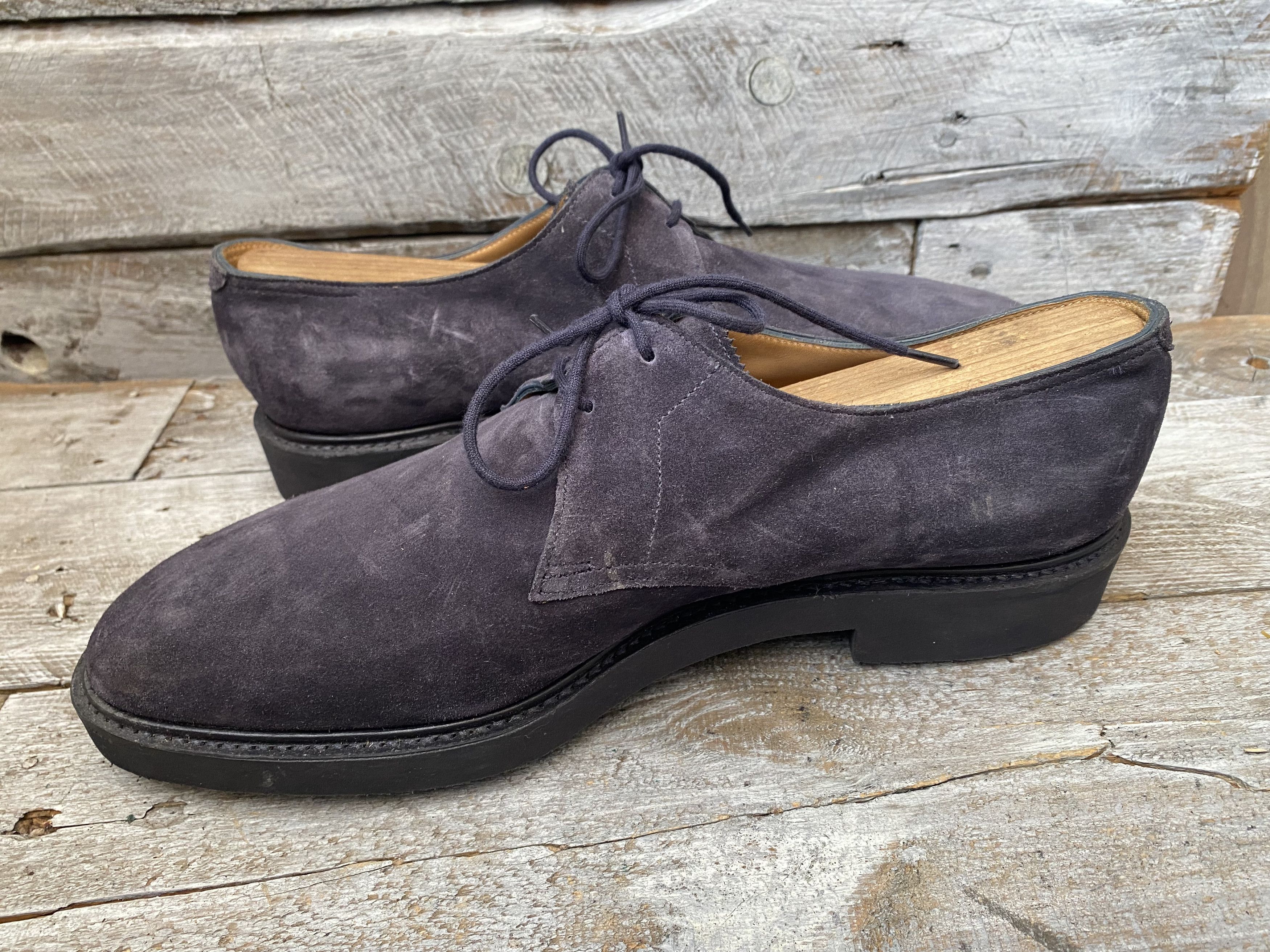 John Lobb John lobb blue suede derby leather shoes Uk 9EE Size US 10 / EU 43 - 17 Thumbnail
