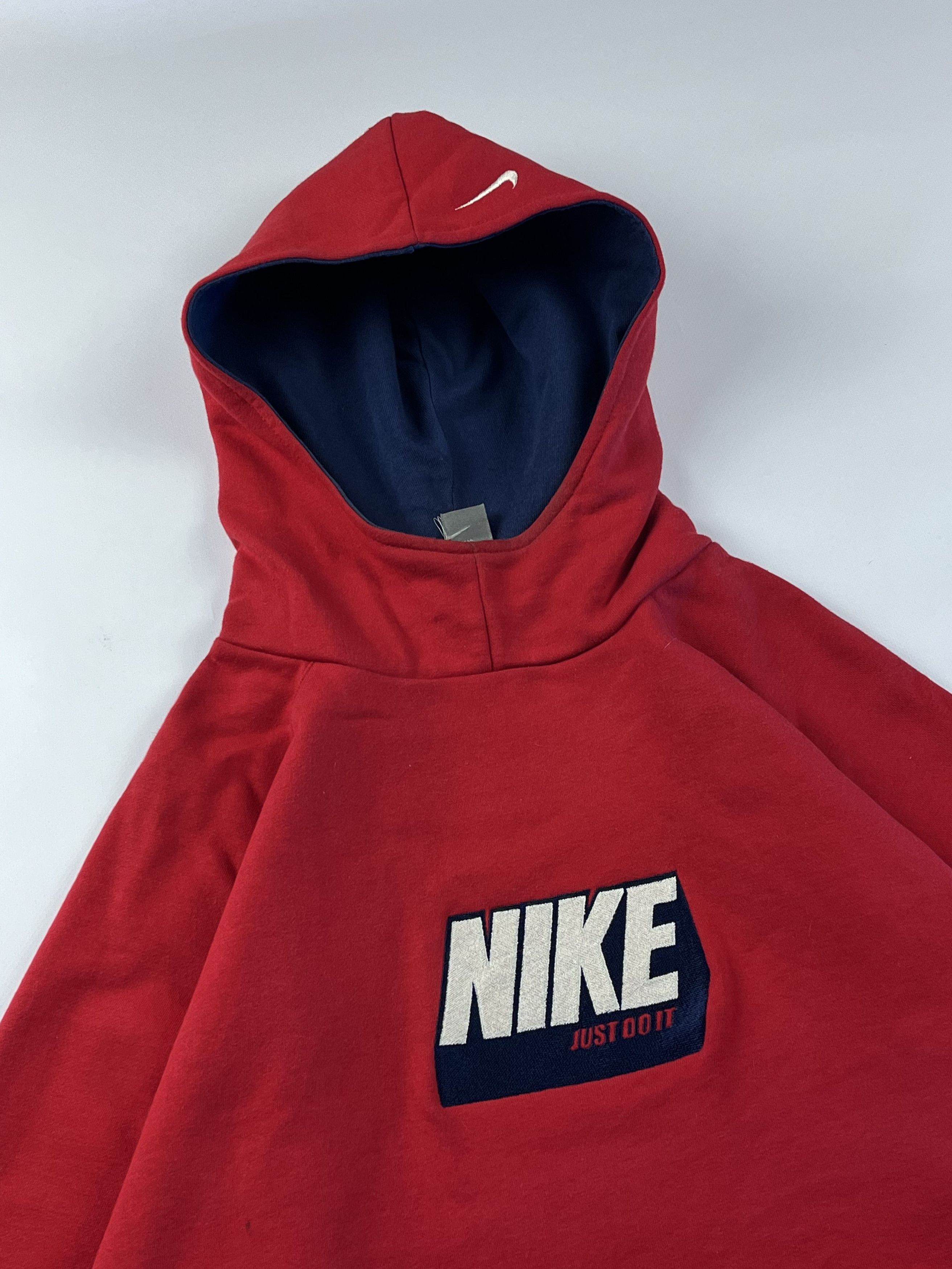 Nike × Vintage RARE! NIKE Vintage Center Logo Hoodie Size US M / EU 48-50 / 2 - 2 Thumbnail