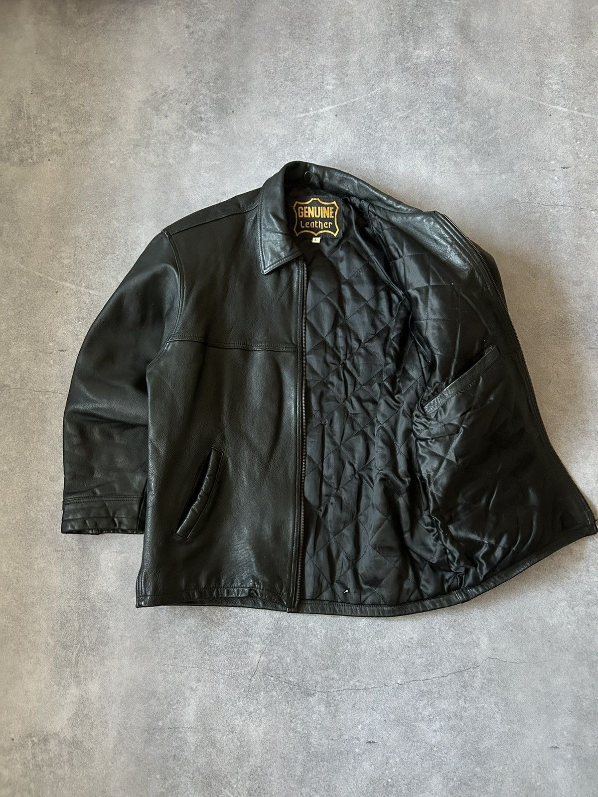 Genuine Leather Vintage Genuine Leather jacket mens bombers jacket y2k Size US L / EU 52-54 / 3 - 3 Thumbnail