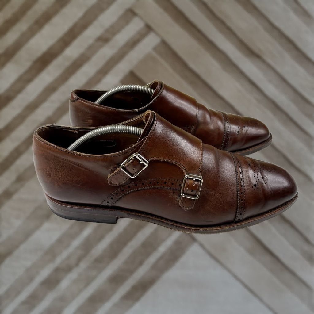 Allen Edmonds Allen Edmonds Brown Leather Double Monk Straps Dress Shoes Mens Size 12D USA St. John's Size US 12 / EU 45 - 1 Thumbnail