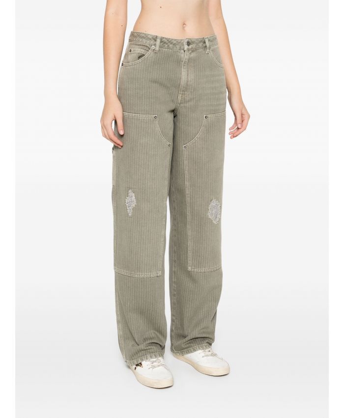 Golden Goose o1s22i1n1224 Marley Painter Jeans in Khaki Size 26" / US 2 / IT 38 - 3 Thumbnail