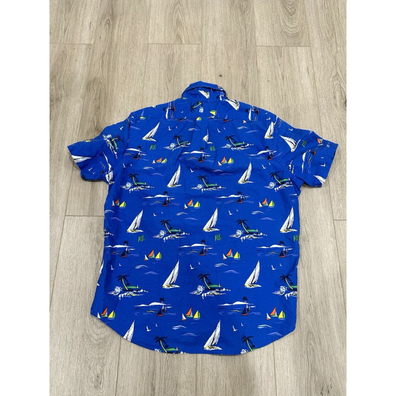 Polo Ralph Lauren Polo Ralph Lauren Button Down Shirt Mens Large Blue Nautical Sailboat Preppy Shirt Size US L / EU 52-54 / 3 - 6 Thumbnail