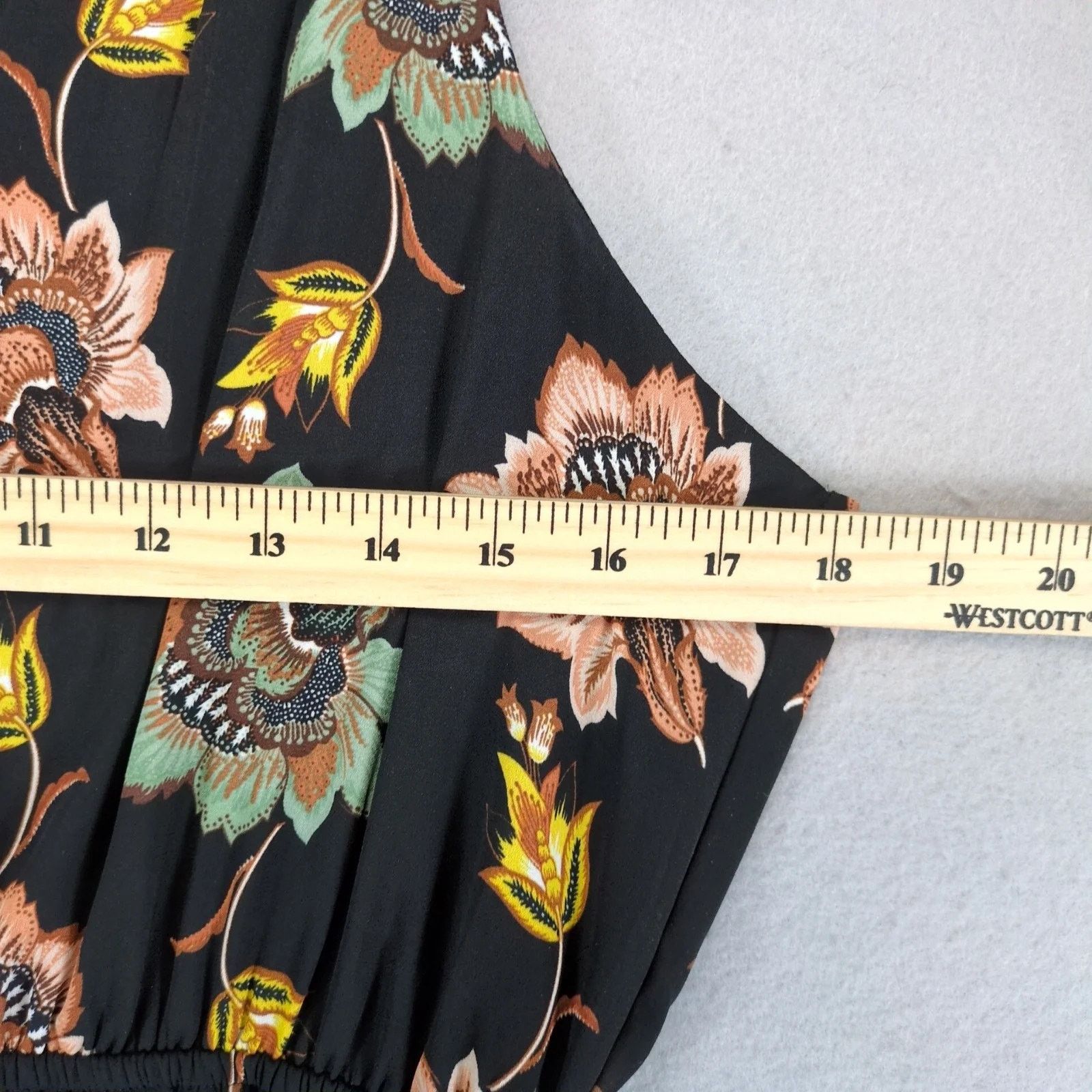 Other DR2 Black Floral High-Low Sleeveless Dress M Flowy Rayon Size M / US 6-8 / IT 42-44 - 7 Thumbnail