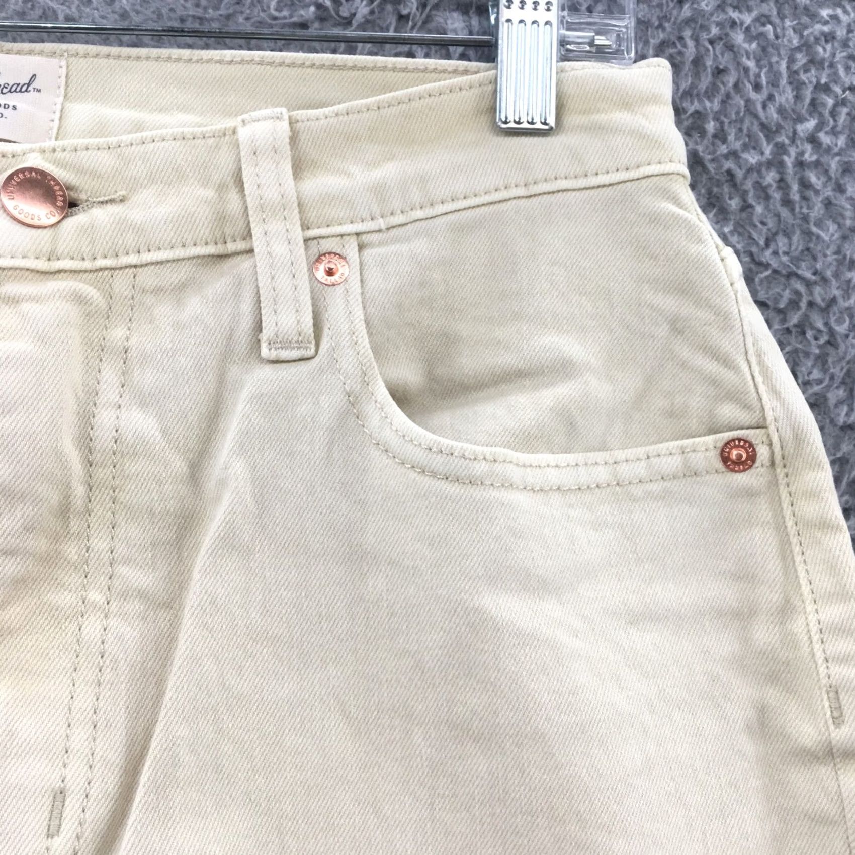 Vintage Universal Thread Pants Womens 10R Beige Cotton Blend Slim Ankle 90s Hi-Rise NEW Size 32" / US 10 / IT 46 - 5 Thumbnail