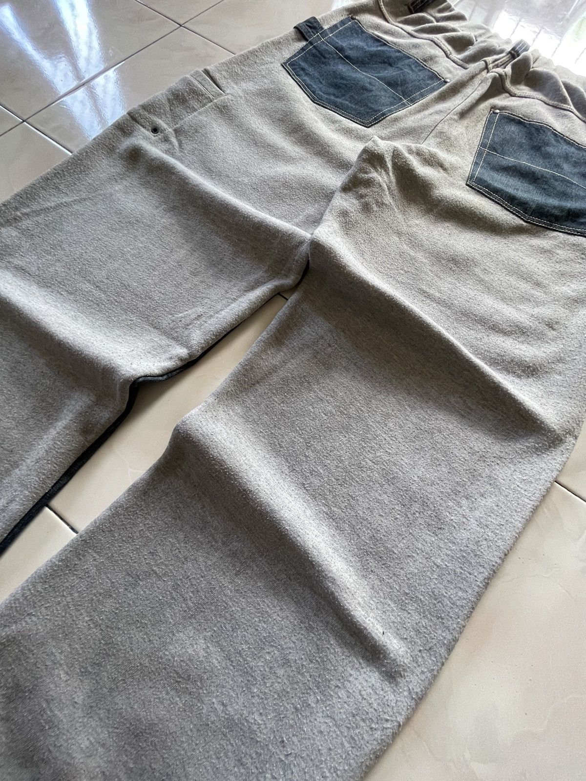 GB × Japanese Brand × Marithe + Francois Girbaud GB Baggy Hybrid Denim Sweat Muddy Wash Jeans Size US 34 / EU 50 - 15 Thumbnail