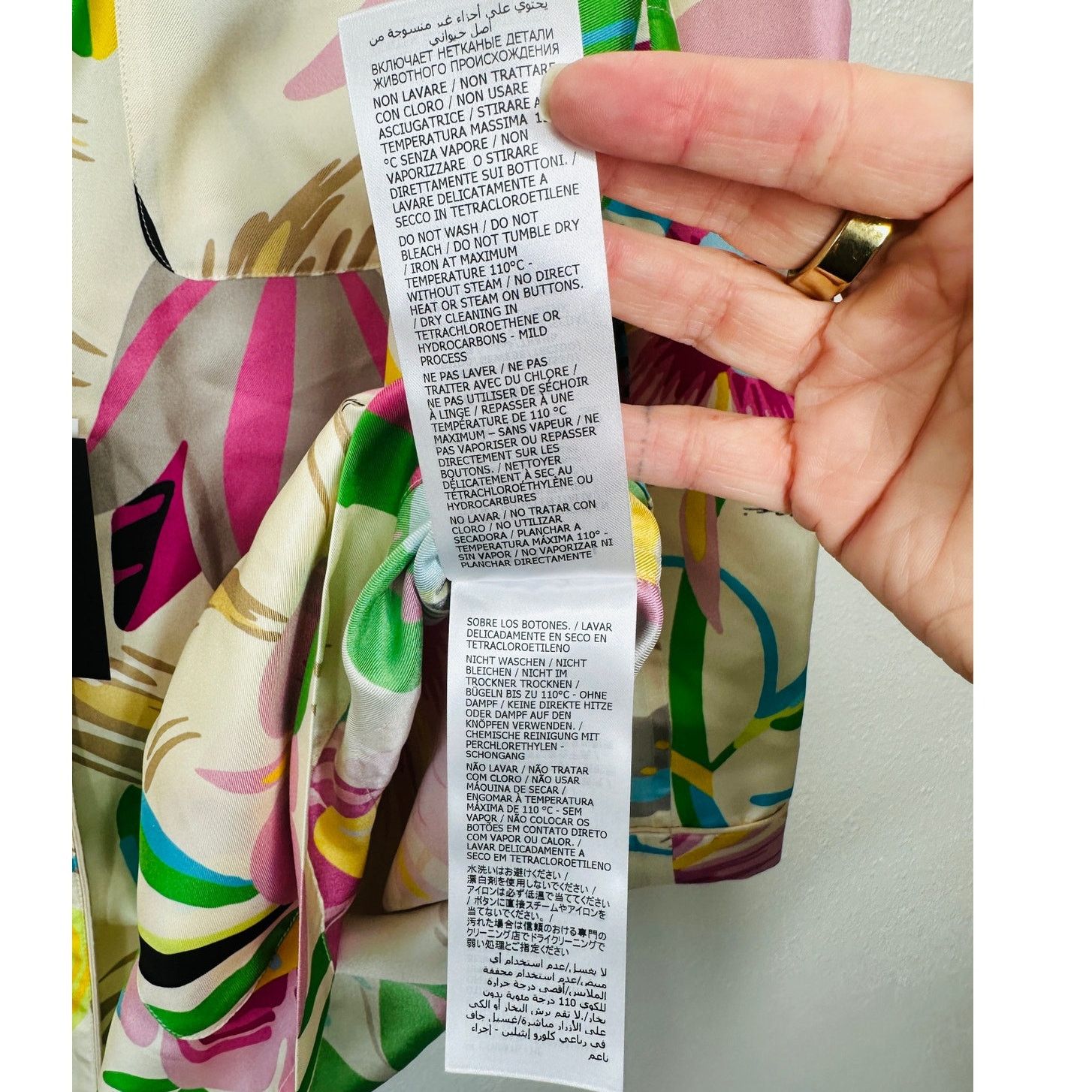 Gucci NWT Gucci Silk Pink Blue Multi Floral Printed Blouse 46 / XL Size XL / US 12-14 / IT 48-50 - 16 Thumbnail