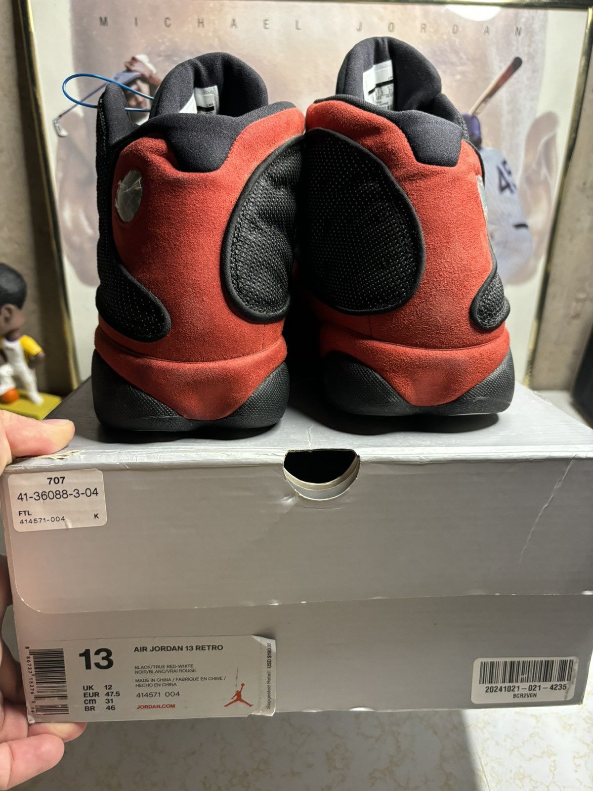 Jordan Brand Air Jordan 13 Retro 2017 Bred 2017 Size US 13 / EU 46 - 7 Thumbnail