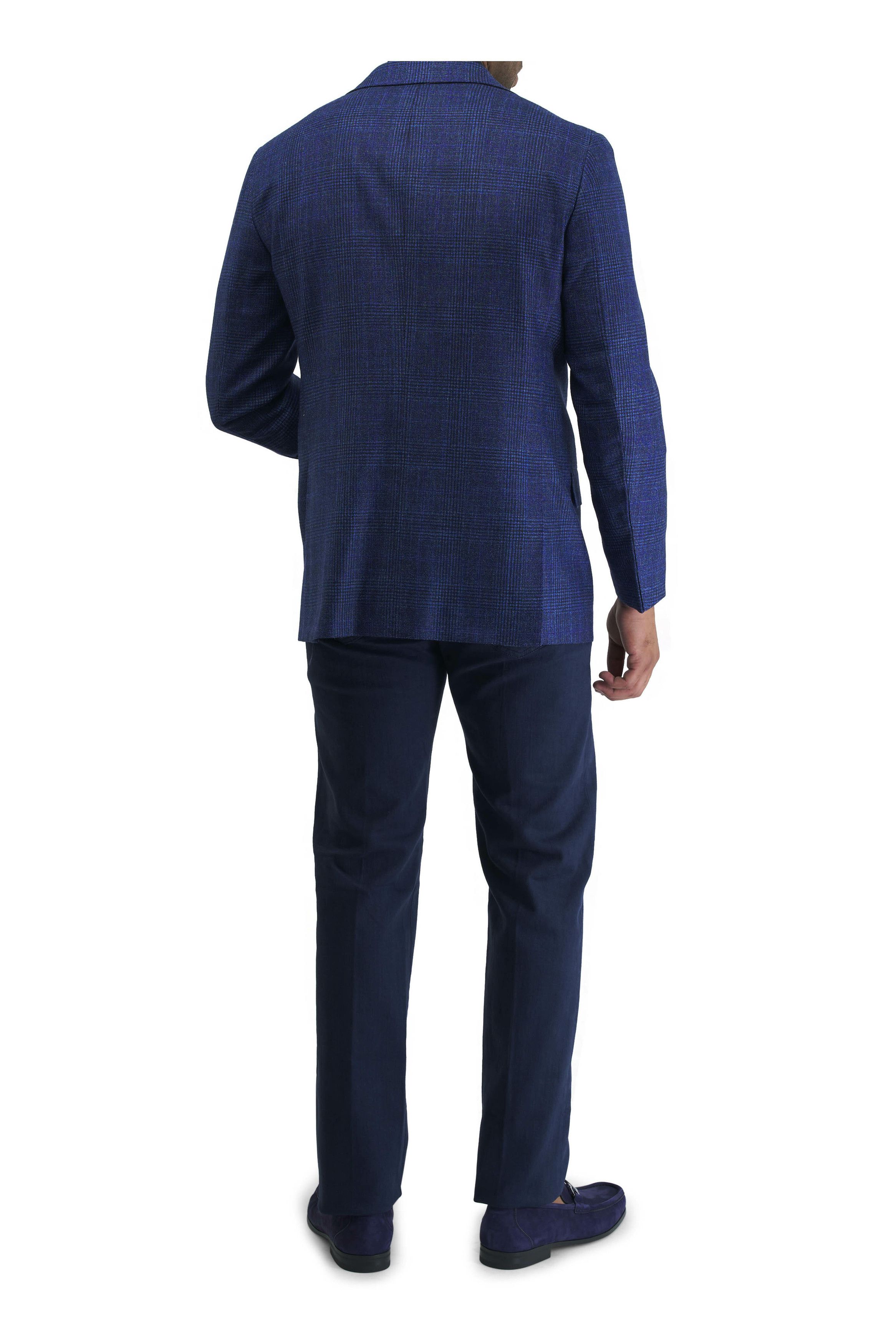 Kiton o1mtch0225 Glenplaid Sportcoat in Blue Size US XL / EU 56 / 4 - 4 Thumbnail