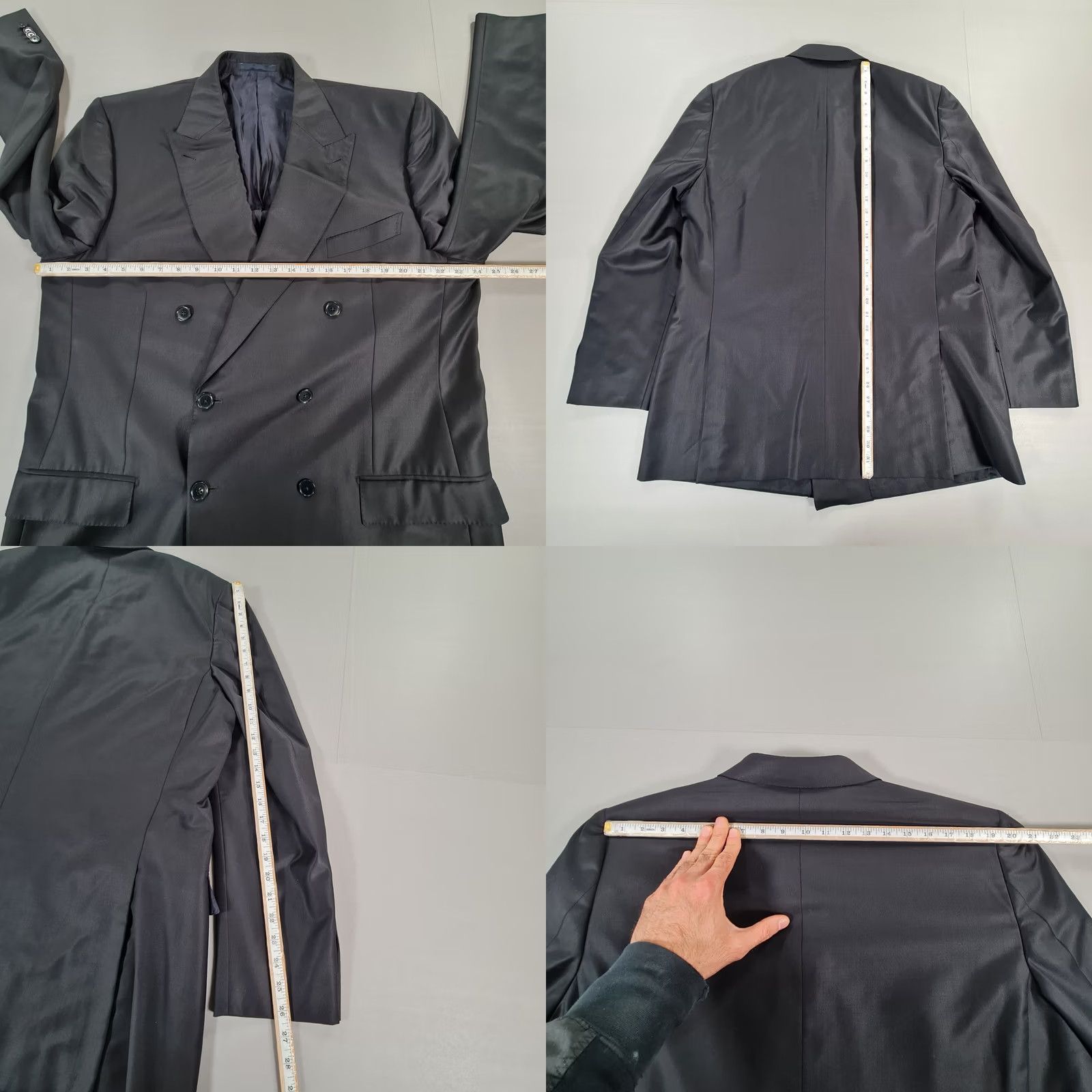 Ermenegildo Zegna Ermenegildo Zegna Blazer Mens Wool Double Breasted Blue 48 R Su Misura Jacket Size 48R - 8 Thumbnail