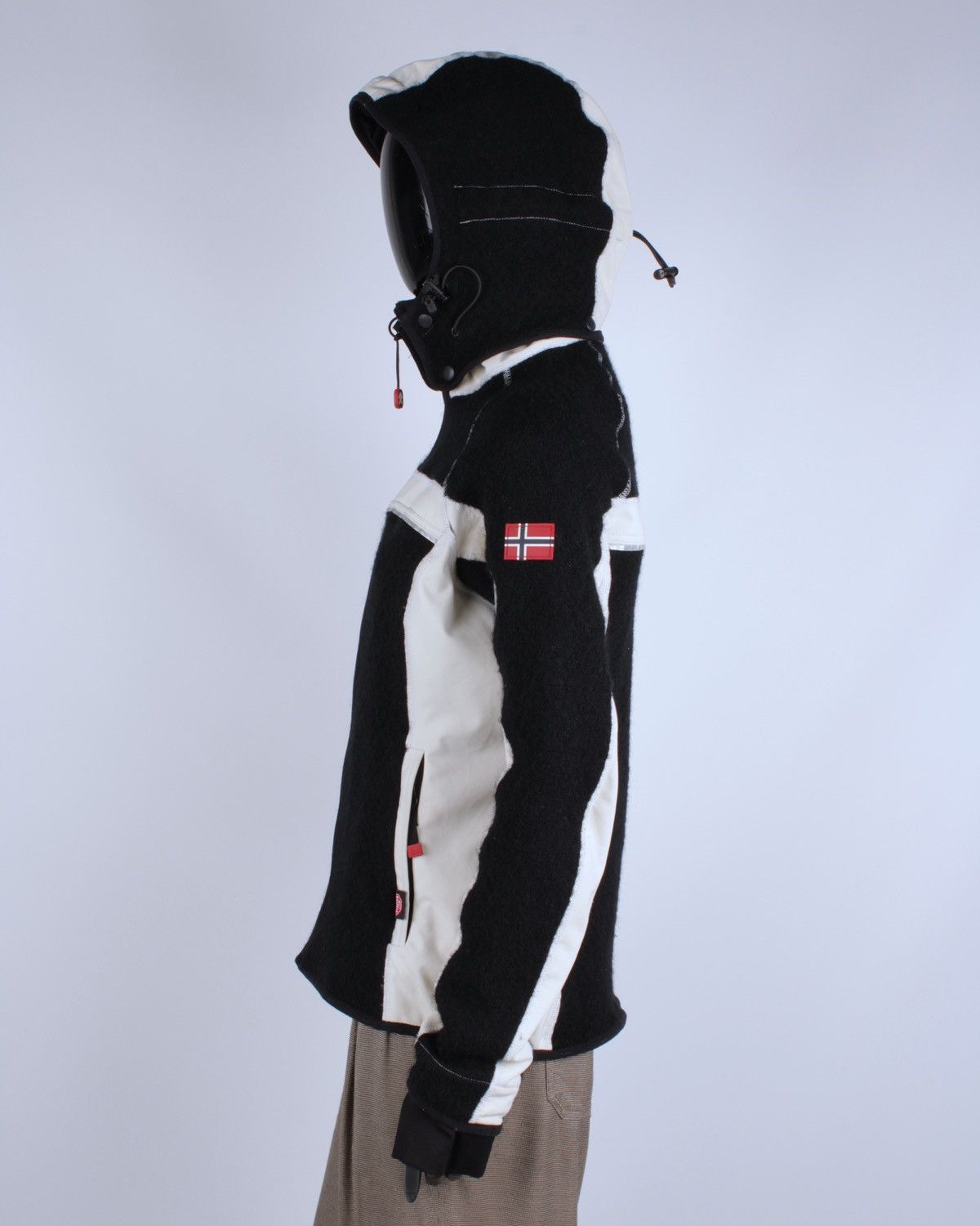 Dale Of Norway DALE OF NORWAY Windstopper Wool Black White Zip Hoodie Size L / US 10 / IT 46 - 2 Thumbnail