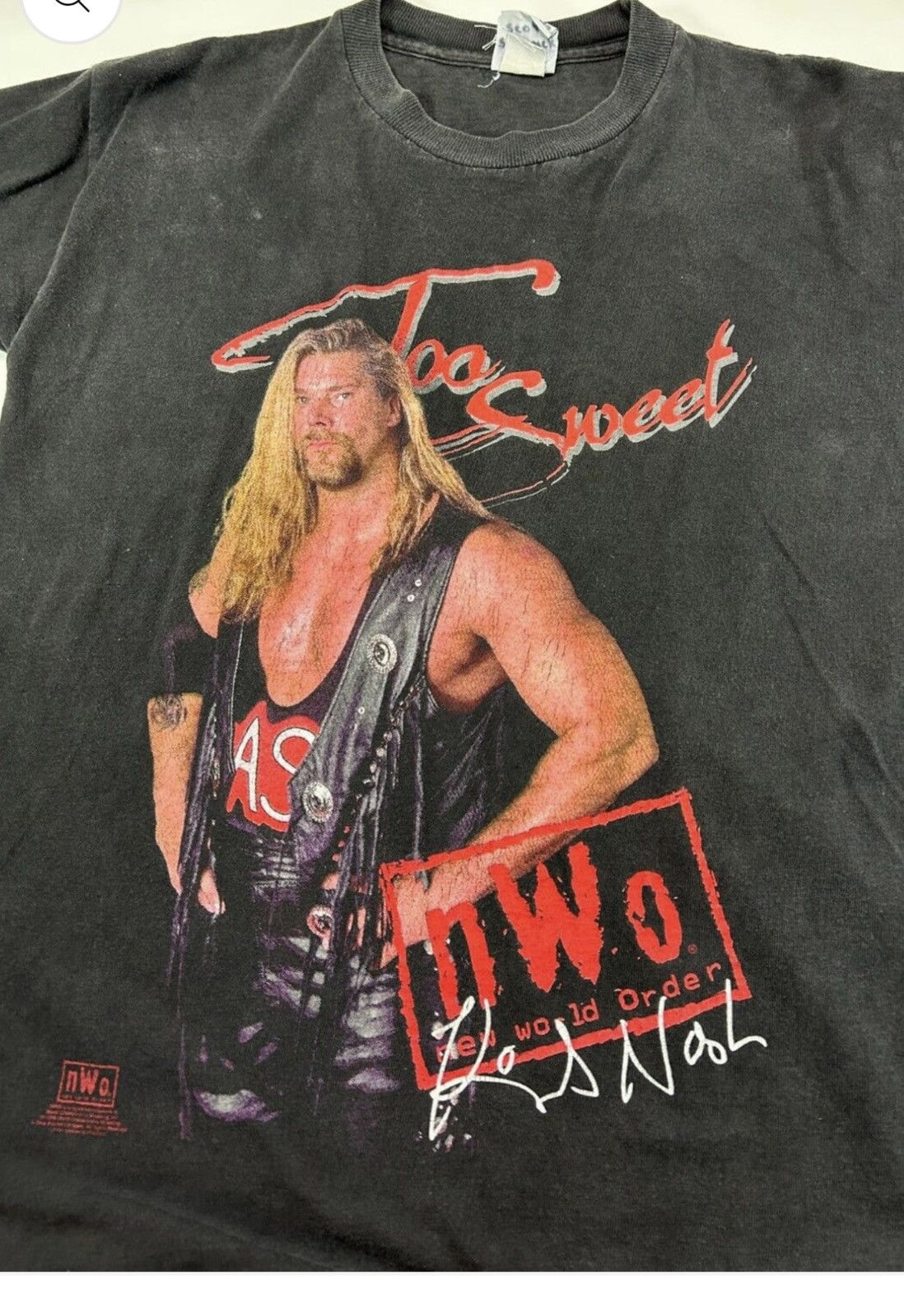 WCW/nWo Vintage 1998 WCW NWO Kevin Nash Too Sweet T shirt Size US S / EU 44-46 / 1 - 2 Thumbnail