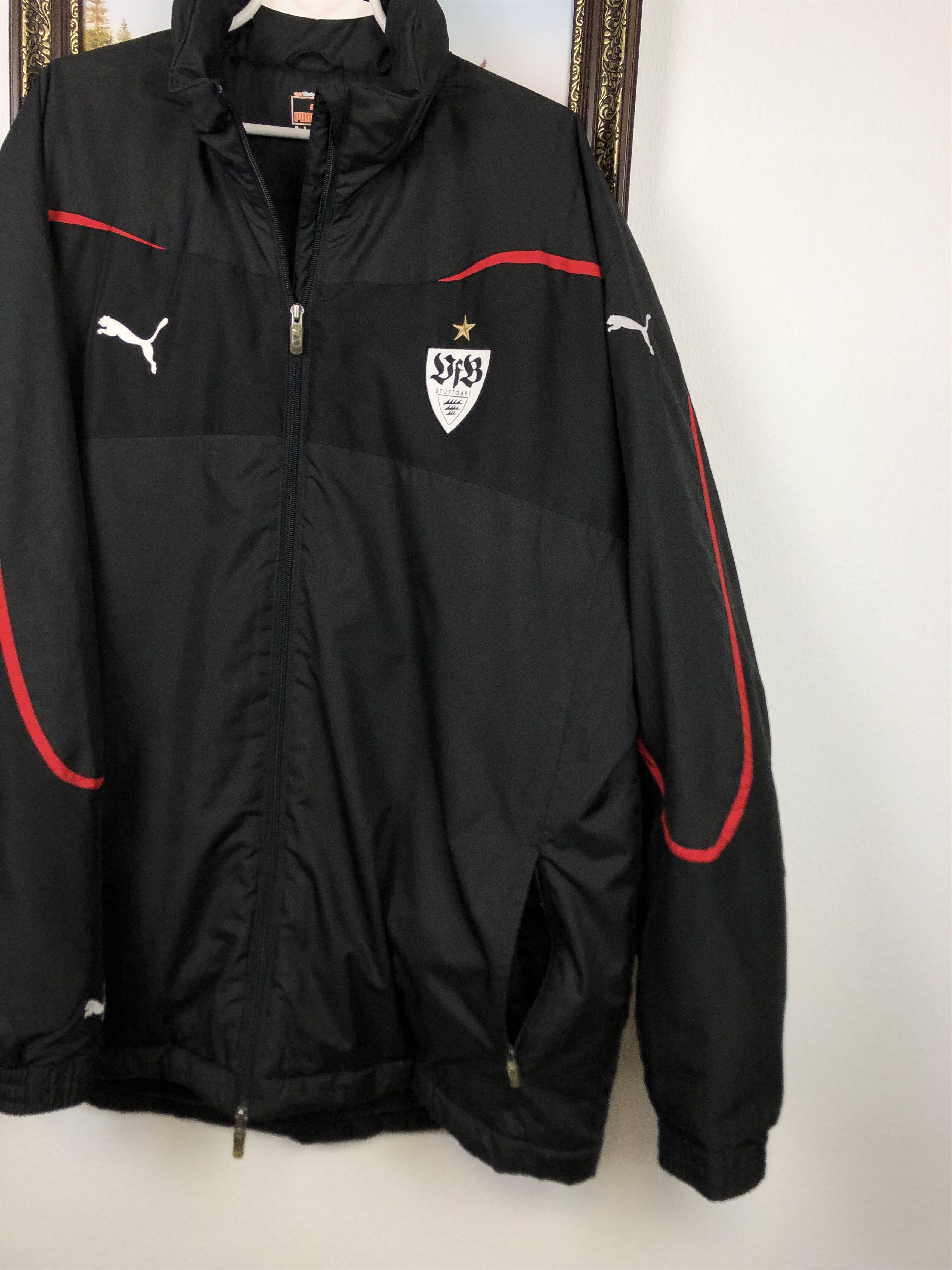 Puma Vintage Stuttgart Football Jacket Soccer Warm Winter Bomber Size US XL / EU 56 / 4 - 5 Thumbnail
