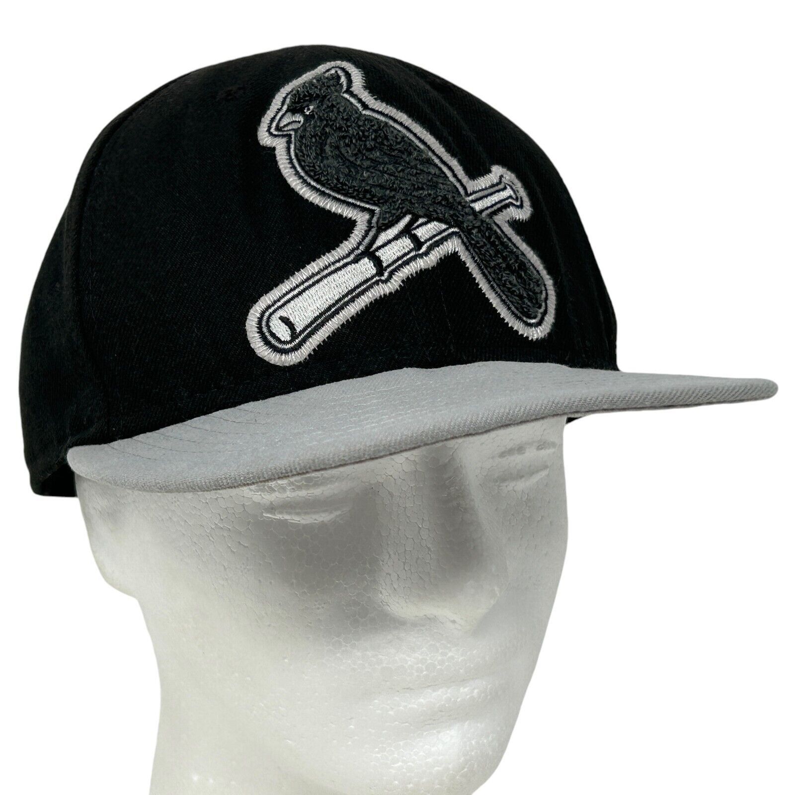 New Era St Louis Cardinals Hat Baseball Cap Black Gray Fitted 7 3/8 Size ONE SIZE - 12 Thumbnail