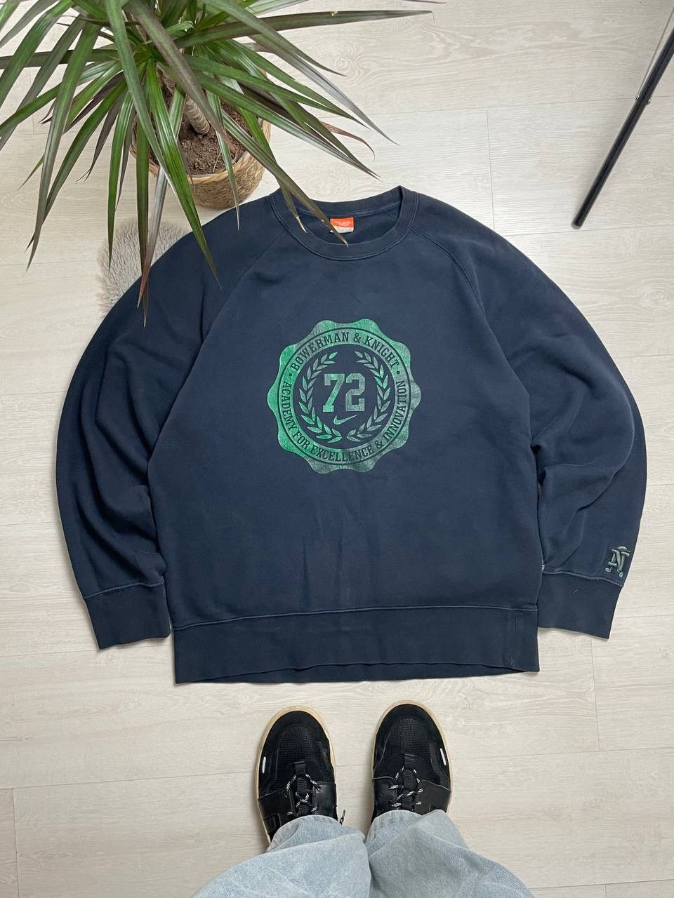 Nike × Vintage Nike Vintage 90’s Hoodie Oversized Big Logo Y2k Size US XL / EU 56 / 4 - 1 Thumbnail
