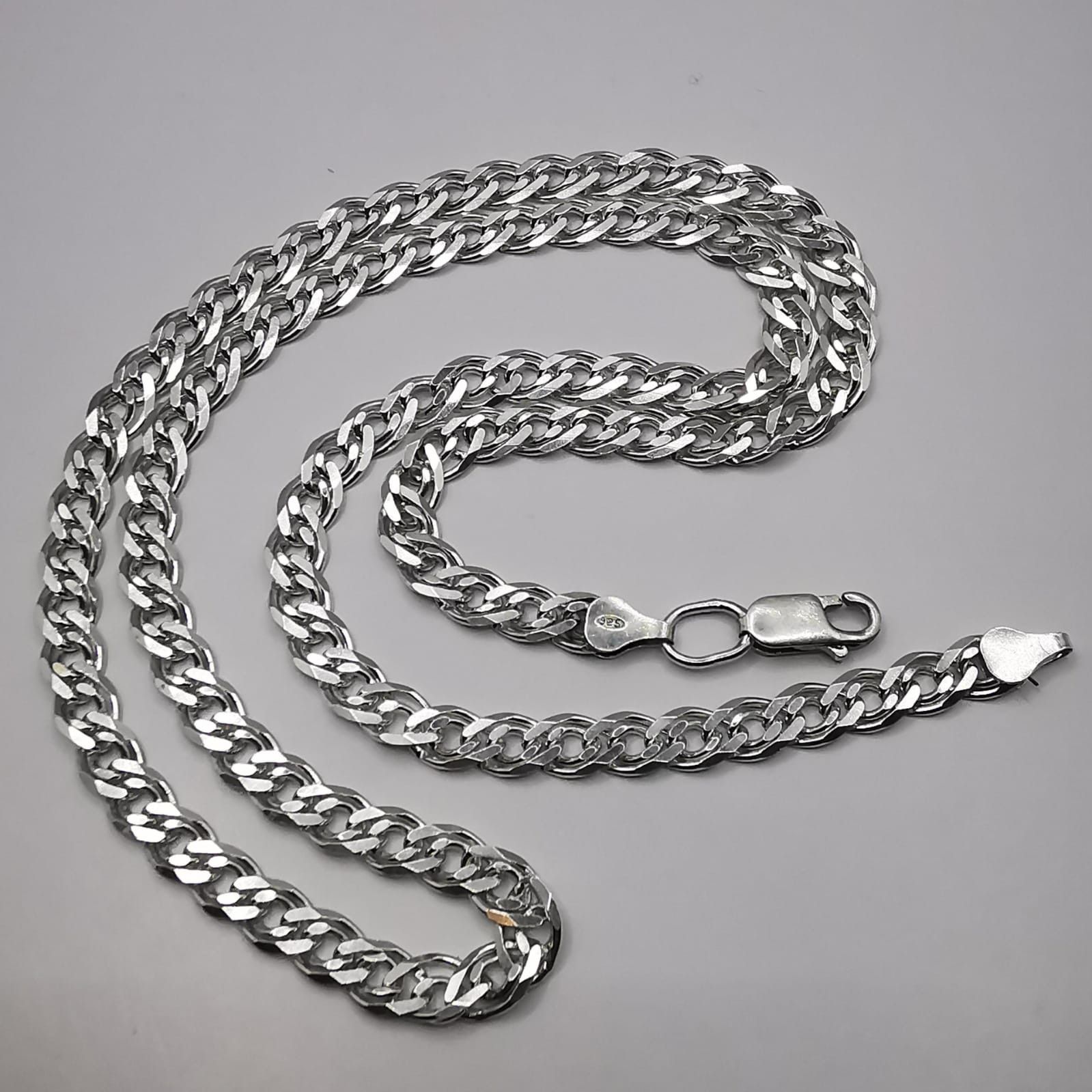 Sterling Silver Vintage Jewelry Chain, 925 Sterling Silver, Signed 25,03g Size ONE SIZE - 1 Thumbnail
