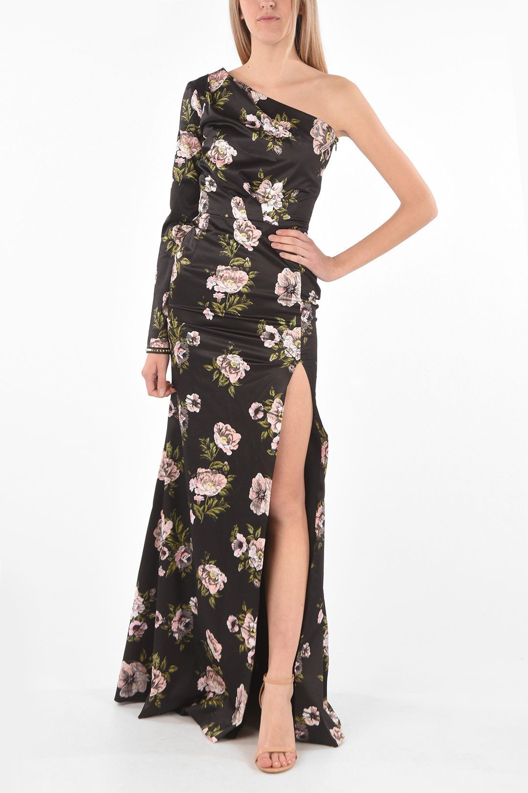 Philipp Plein og1mm0824 Side Split One-Shoulder Dress in Multicolor Size S / US 4 / IT 40 - 5 Thumbnail