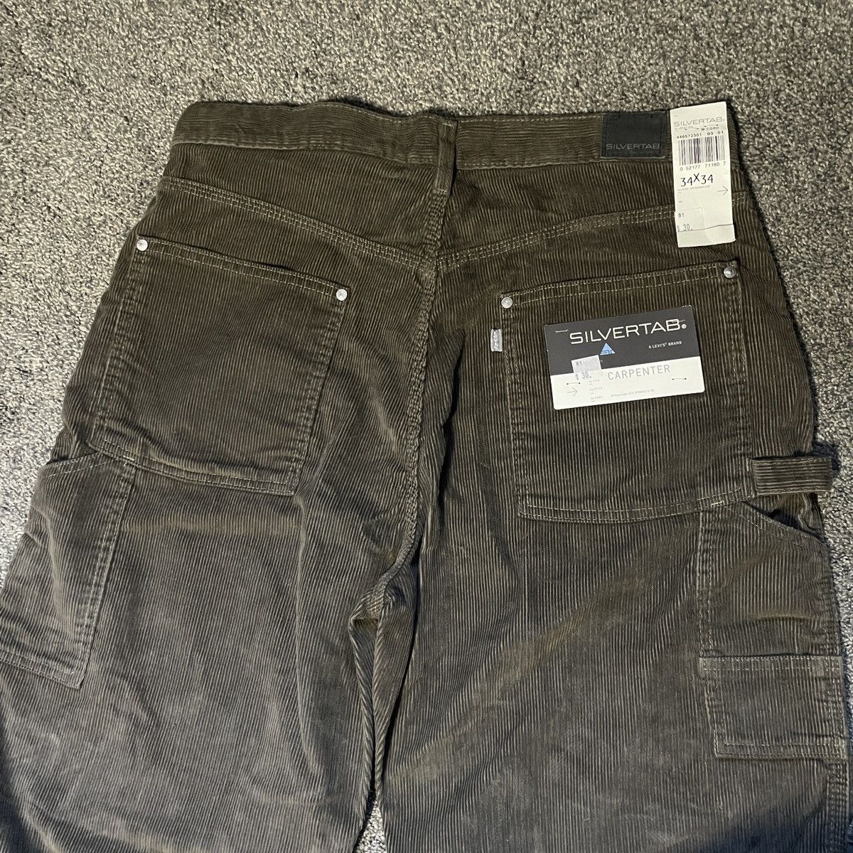 Levi's 1999 DEADSTOCK Levi’s Silvertab Corduroy Carpenter Pants Size US 34 / EU 50 - 7 Thumbnail