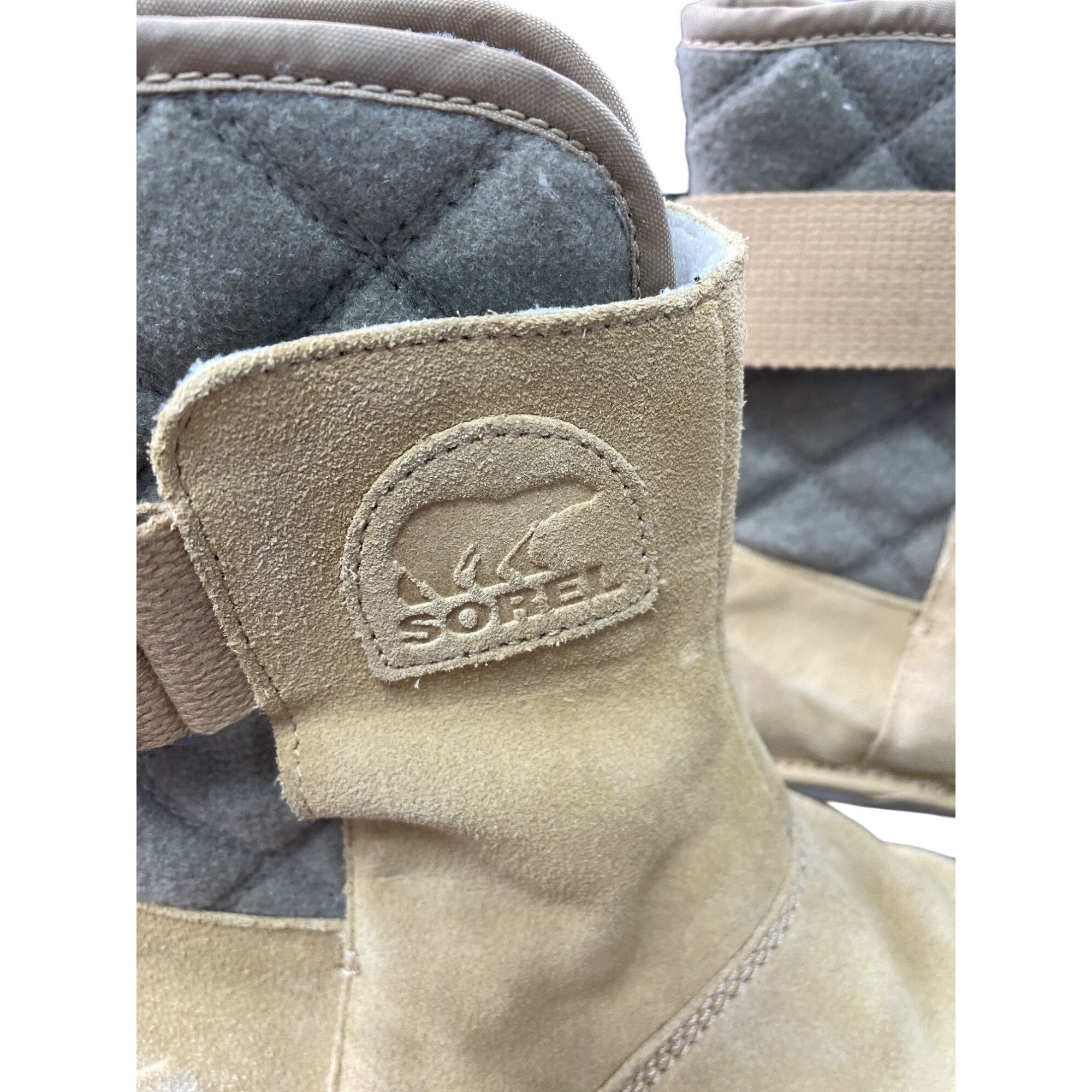 SOREL Sorel womans tan gray suede lined winter fall mid calf boots Size US 9 / IT 39 - 6 Thumbnail