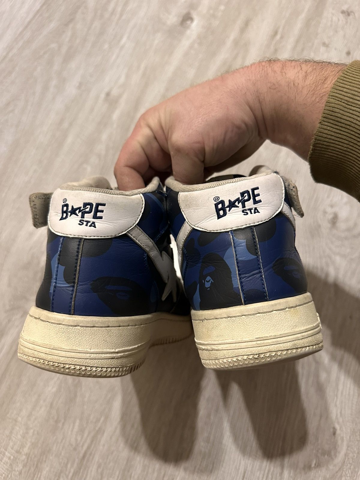 Bape A Bathing Ape Bape Sta Mid Color Camo Blue Size US 11 / EU 44 - 5 Thumbnail