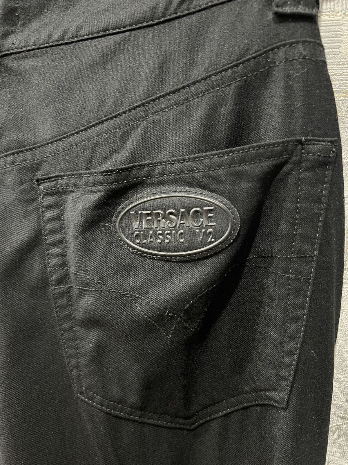 Versace × Vintage Versace Classic V2 Vintage Black Wool Casual Pants Size US 37 - 7 Thumbnail