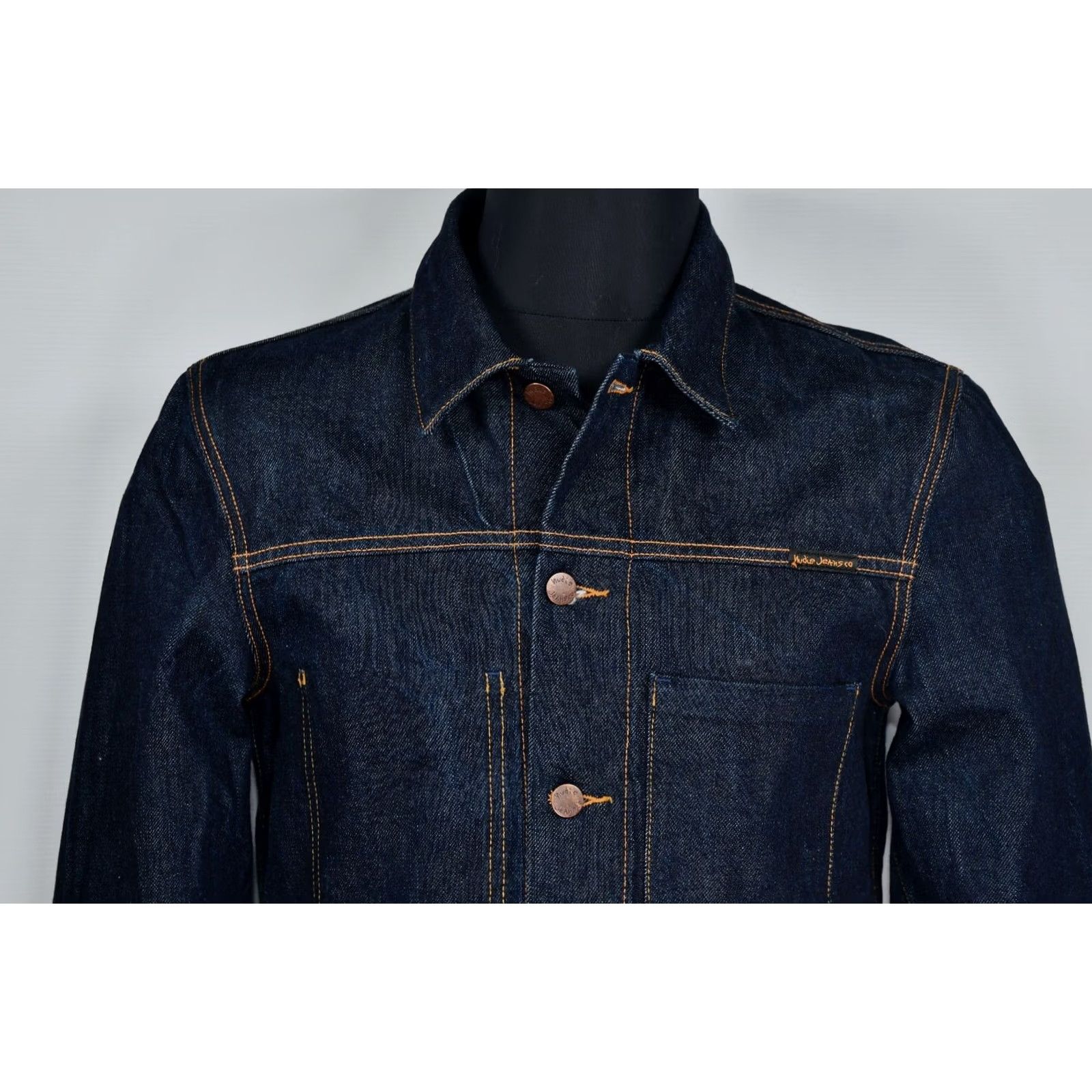 Nudie Jeans Nudie Jeans Ronny Dry Vegan Selvedge Denim Jacket Blue M Jeans Jacket Size US 31 - 5 Thumbnail