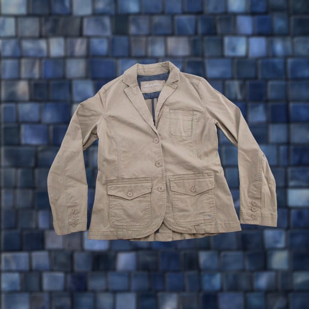 Eddie Bauer Eddie Bauer Jacket Button Up Khaki Beige Women 8 Pockets Casual Fall Spring Shirt/Hoodie (adjusted to fit rules) Size M / US 6-8 / IT 42-44 - 1 Thumbnail