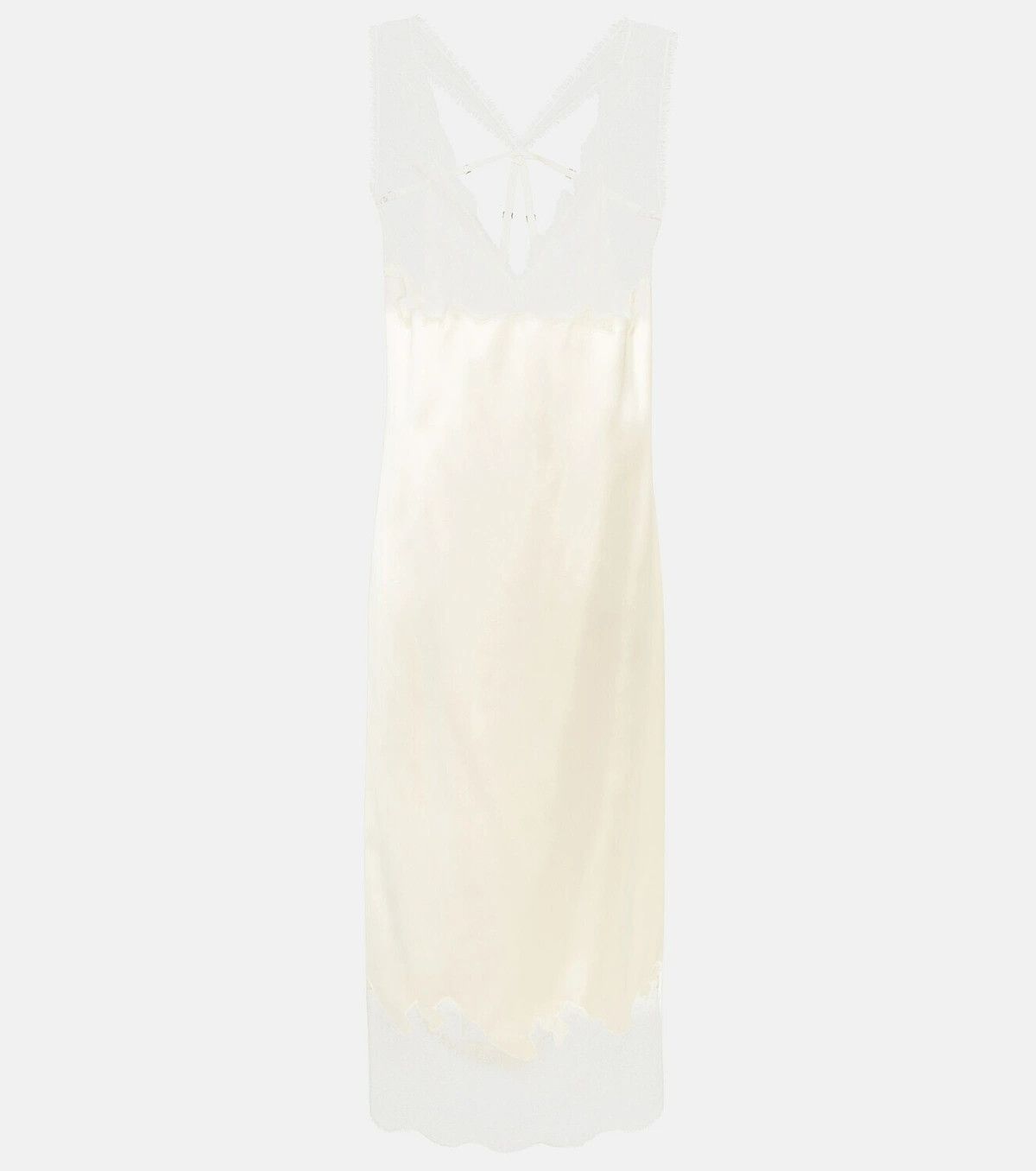 Givenchy o1y0925 Midi Dress in Ivory Size S / US 4 / IT 40 - 1 Thumbnail