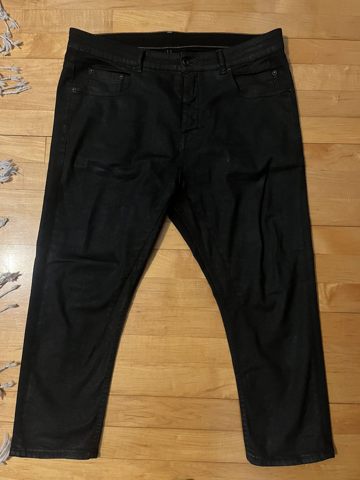 Rick Owens Rick owens drkshdw waxed detroit cropped cut Size US 33 - 2 Thumbnail