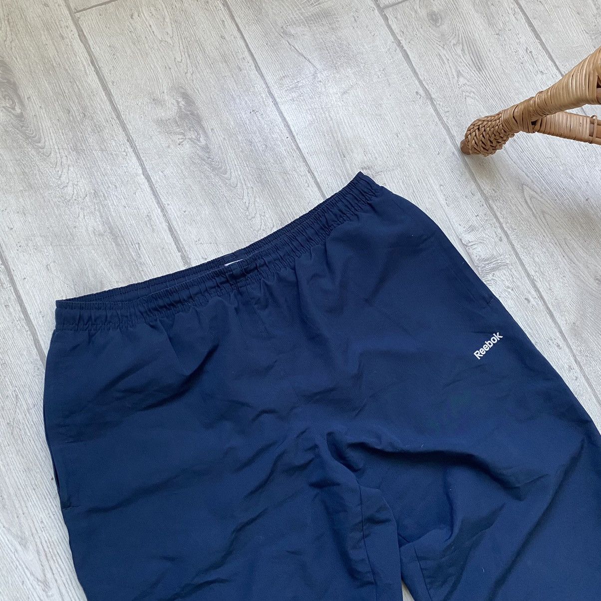 Reebok × Vintage Vintage 00s Reebok Nylon Track Baggy Pants Y2K Nike Drill Size US 32 / EU 48 - 2 Thumbnail